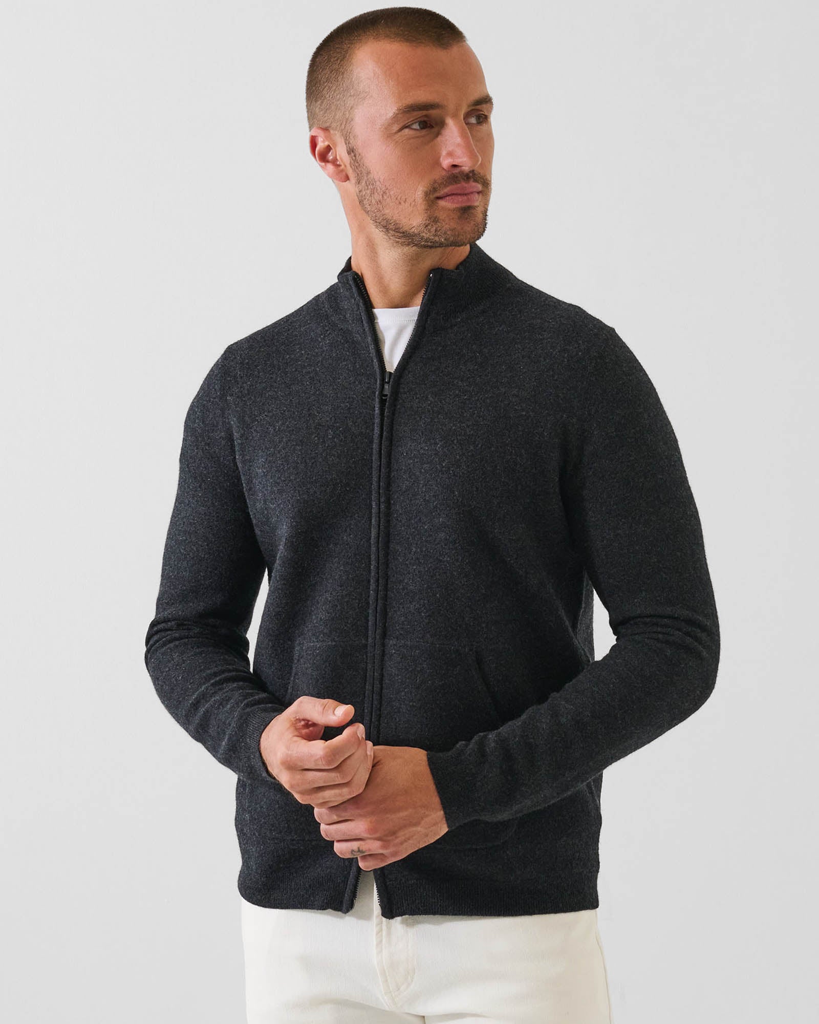 Boiled Wool Zip Jacket