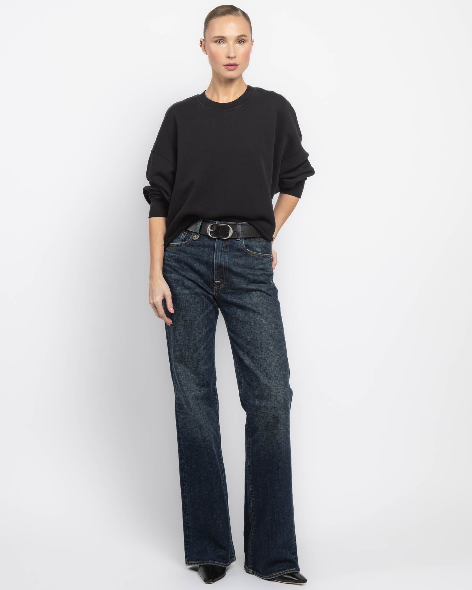 Washed Box Crewneck Sweatshirt