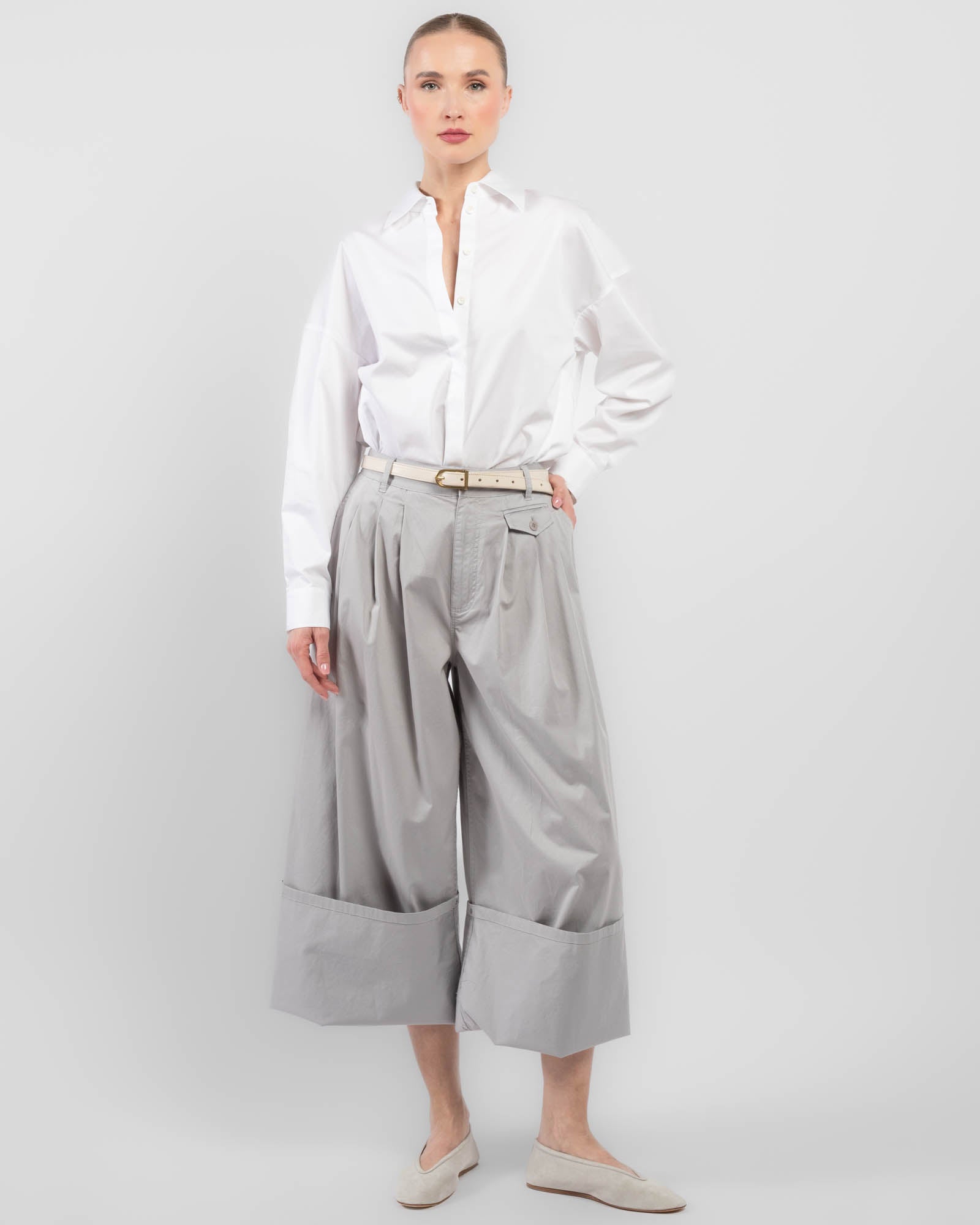 Silky Triple Pleat Pants