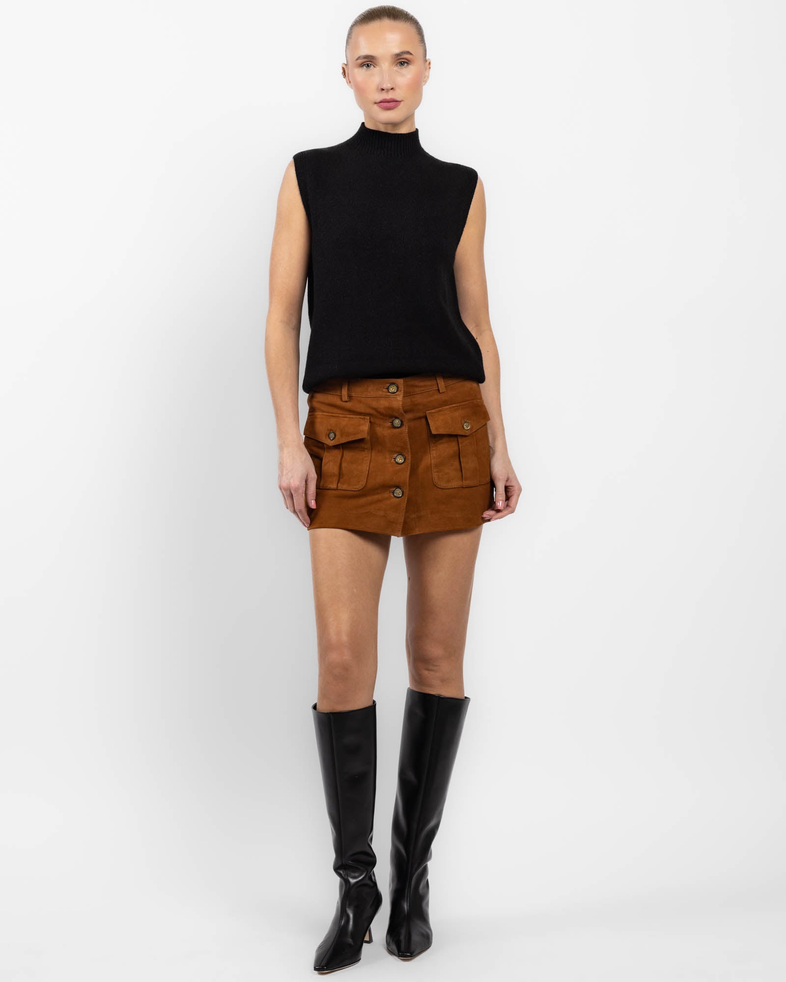 Suede Mini Skirt
