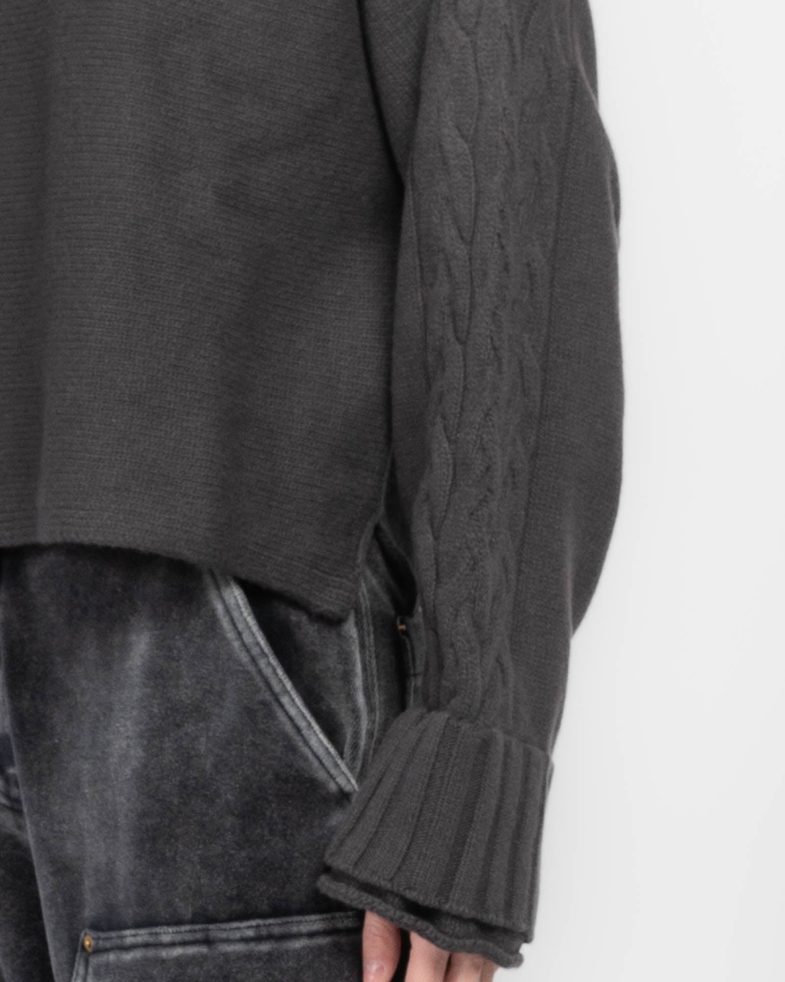 Double Cuff Crop Sweater