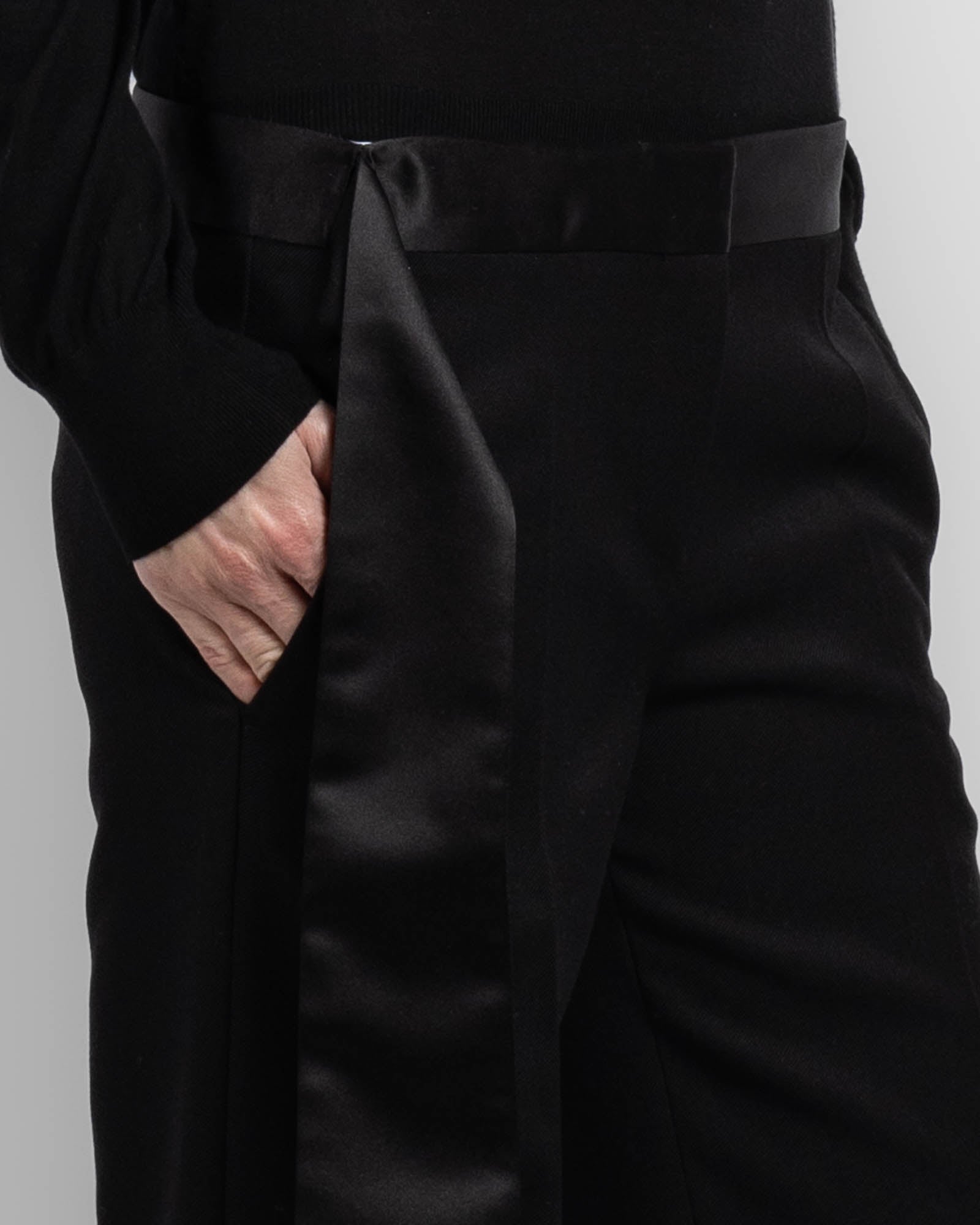 Satin Low Rise Trousers