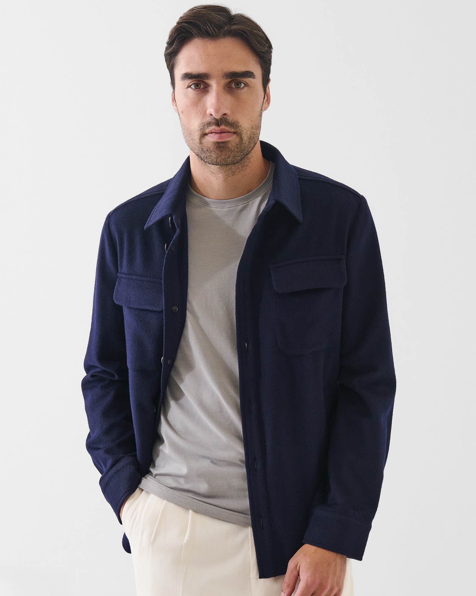 Veste utilitaire en laine