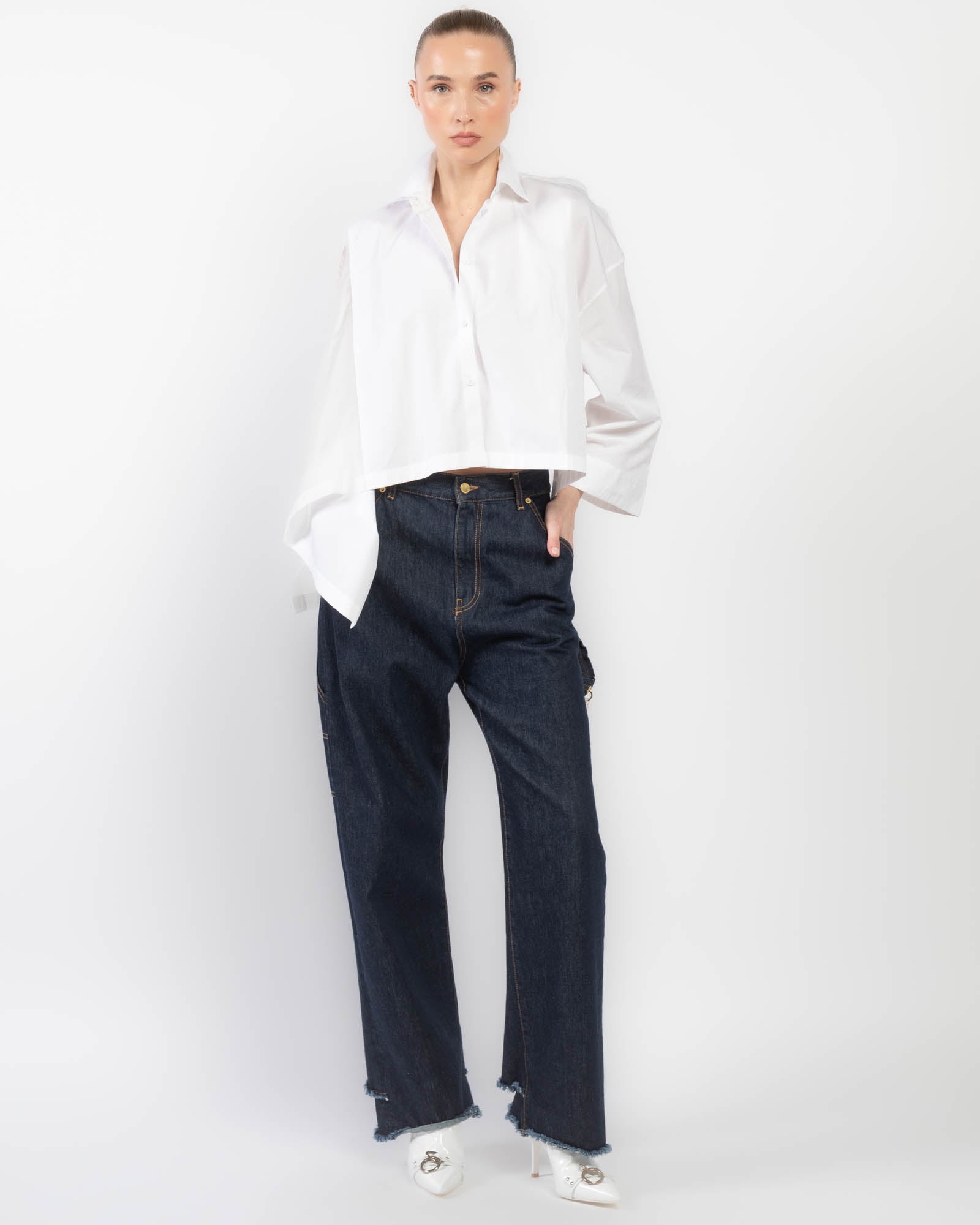 Oversized Open Sleeve Shirt