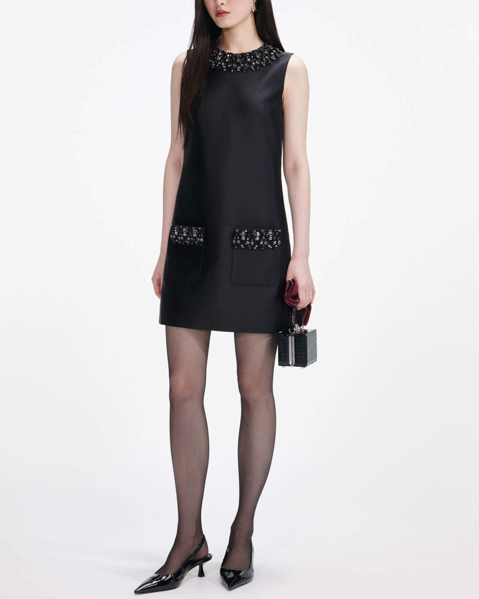Trim Mini Dress