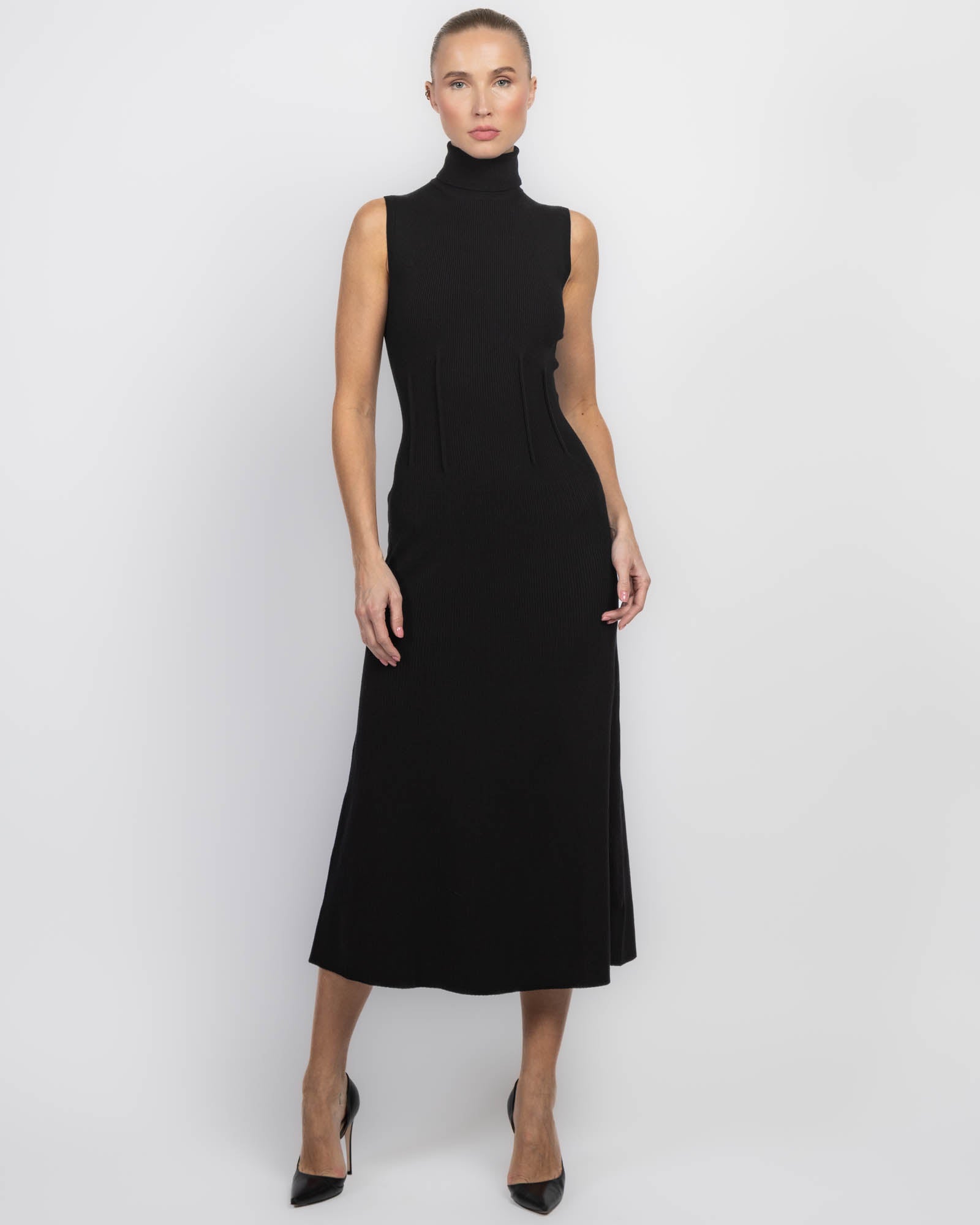 Sleeveless Rib Knit Dress