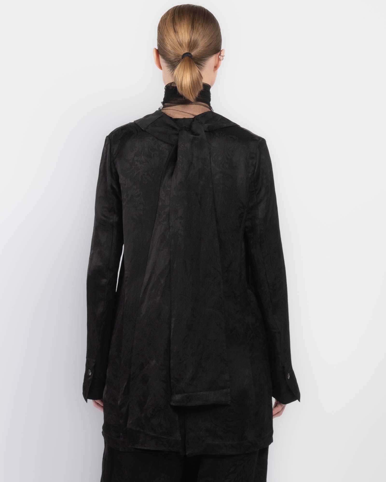 Back Tie Collar Jacket