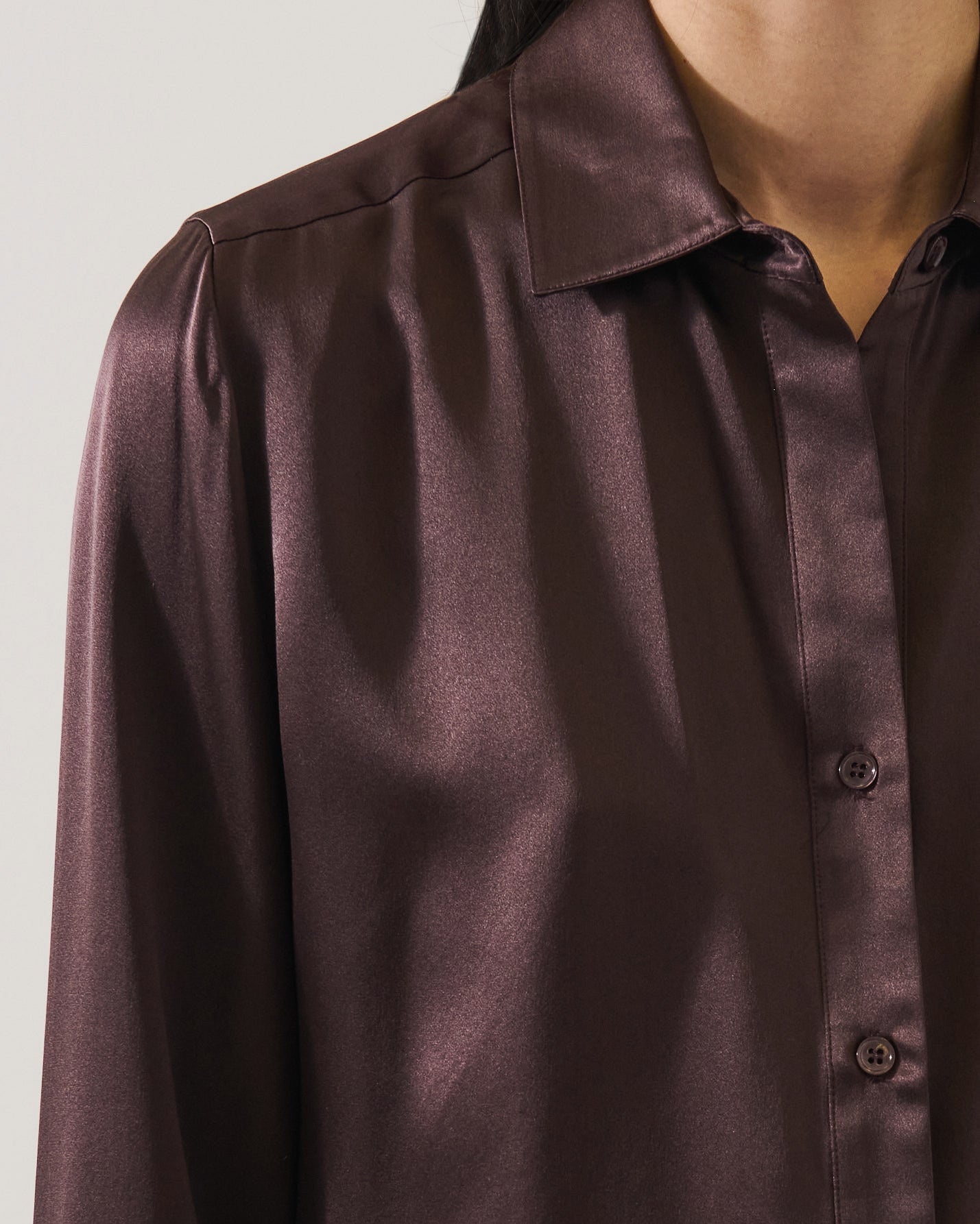 Long Silk Satin Shirt