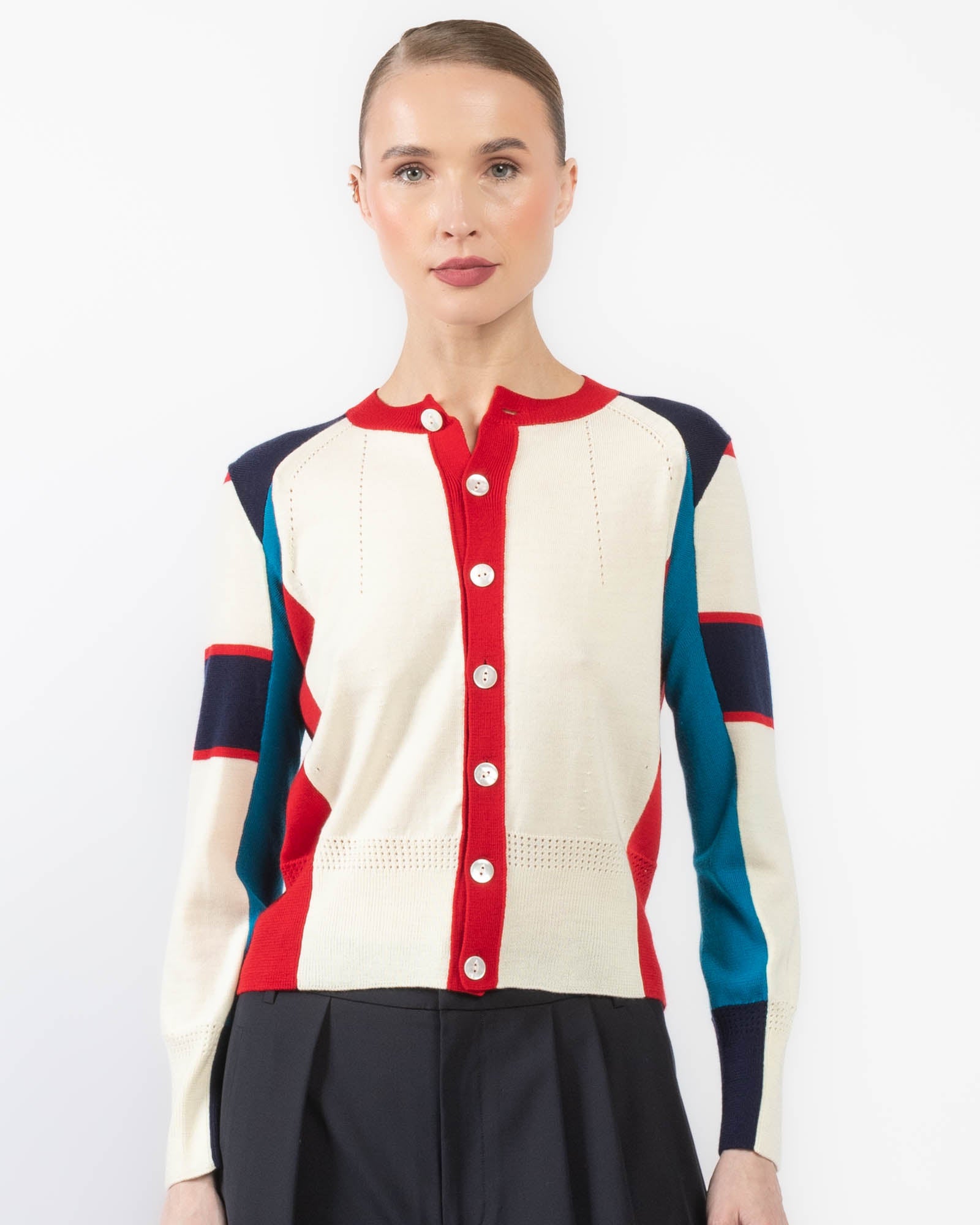 Crewneck Long Sleeve Cardigan