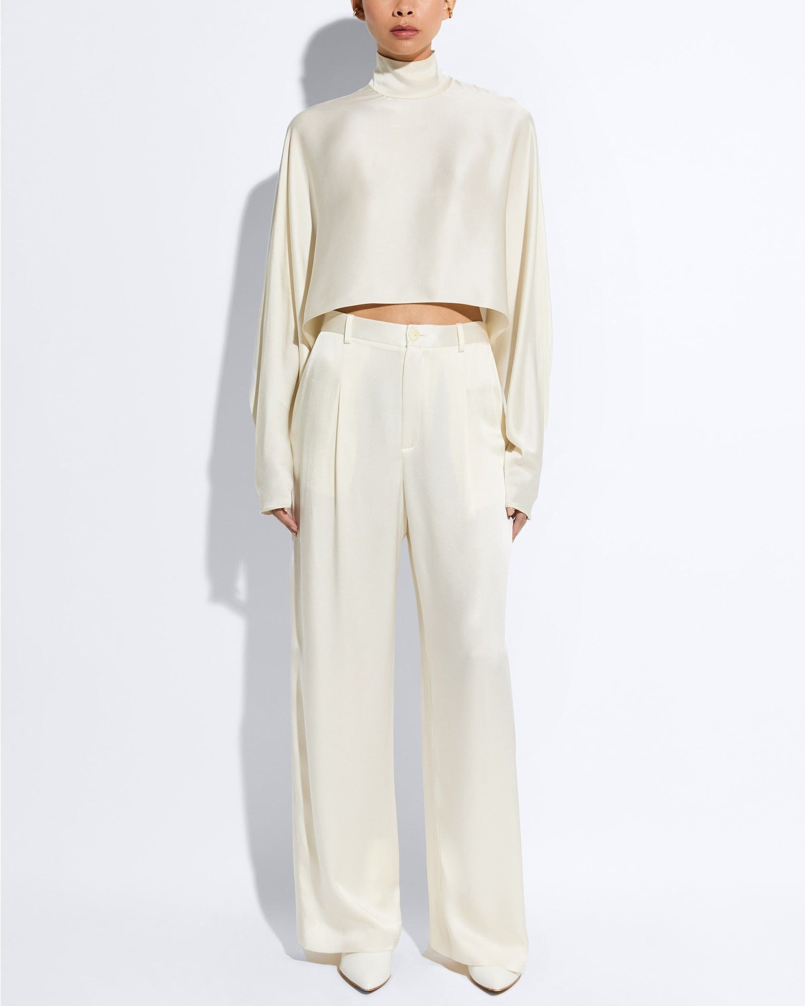 Pantalon plissé décontracté