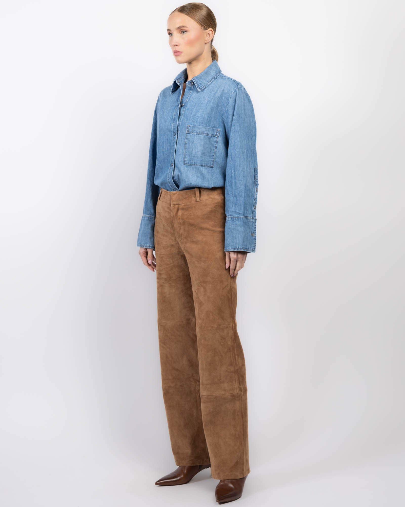 Pantalon en daim extensible Marina