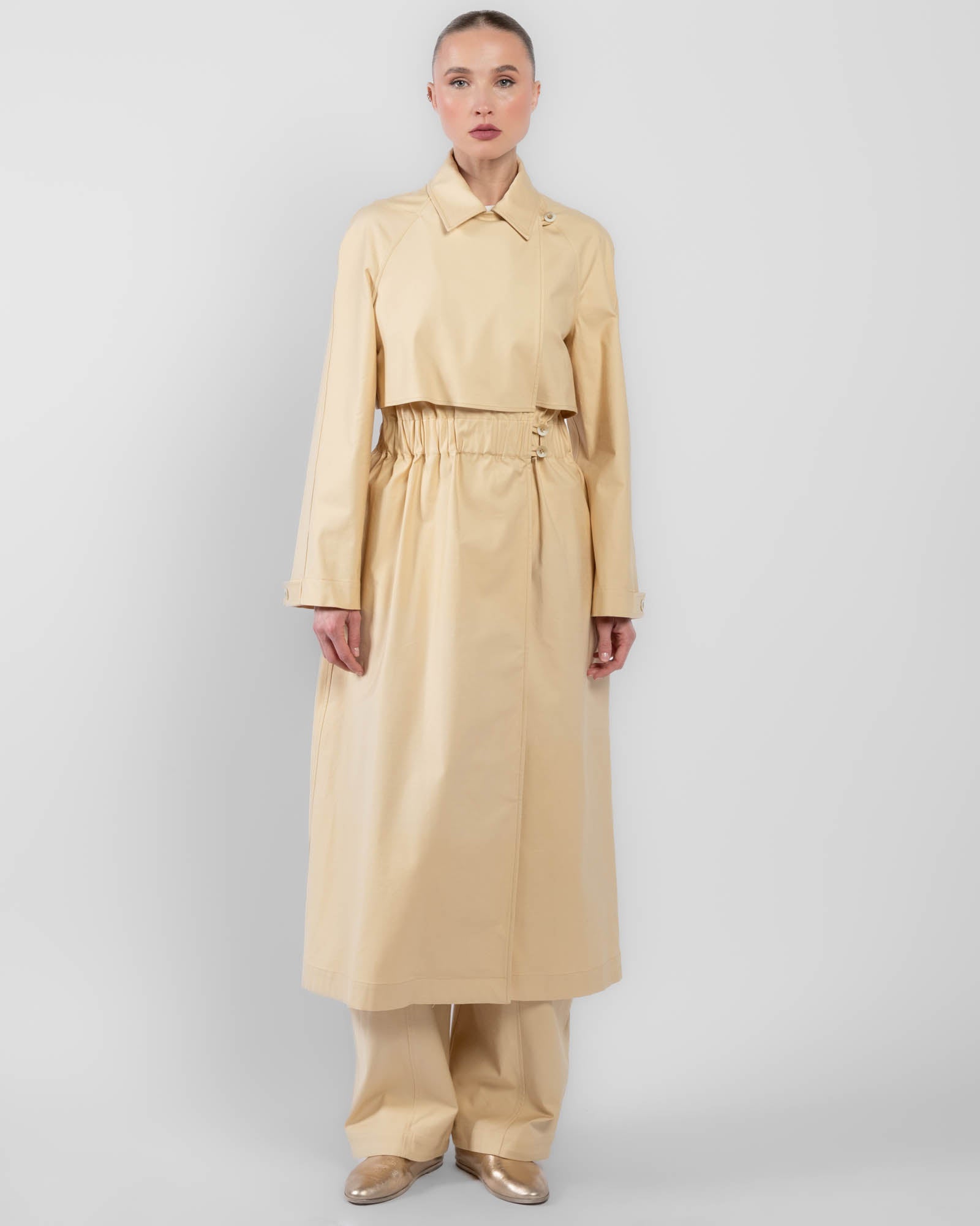 Elastic Trench Coat