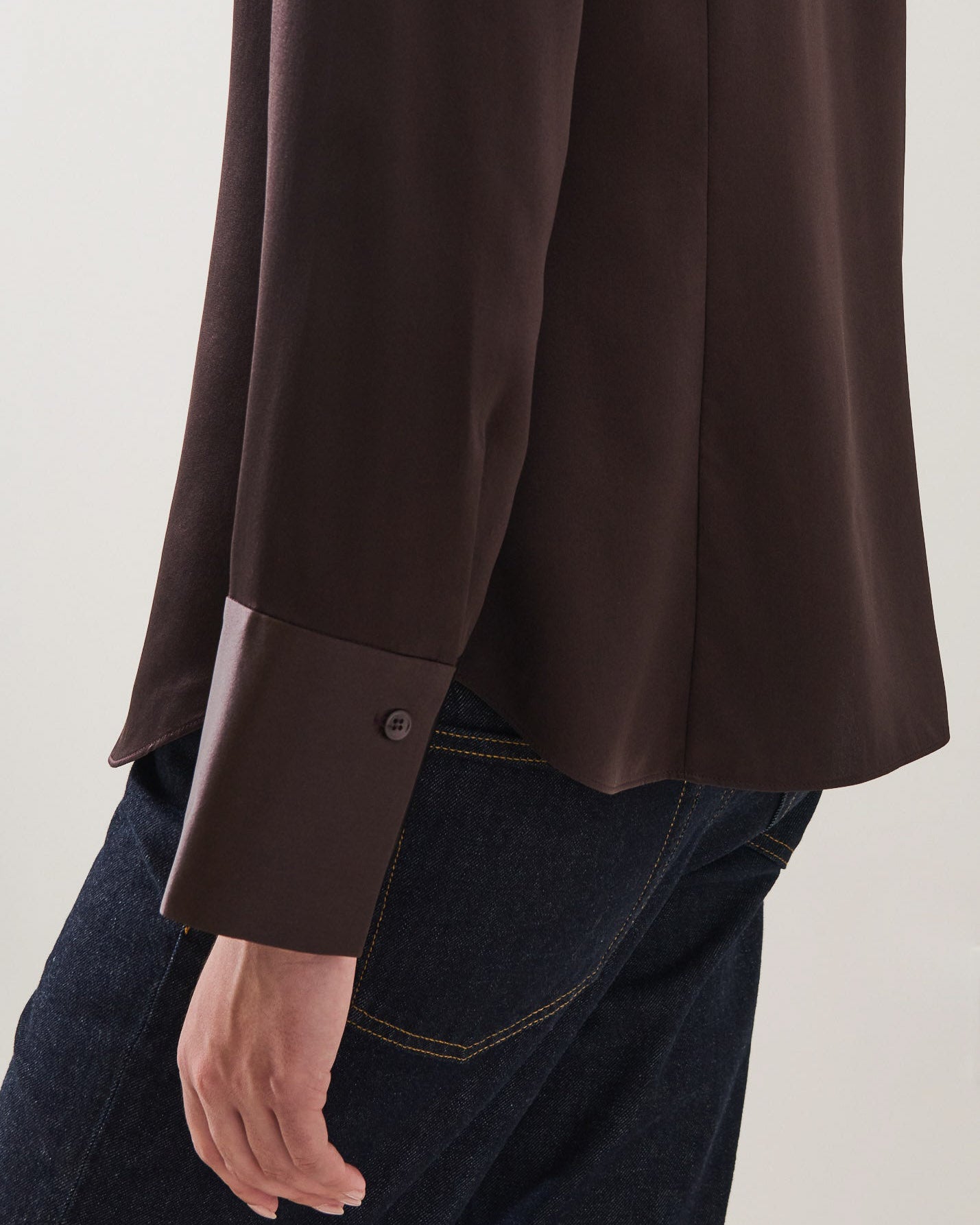Long Silk Satin Shirt