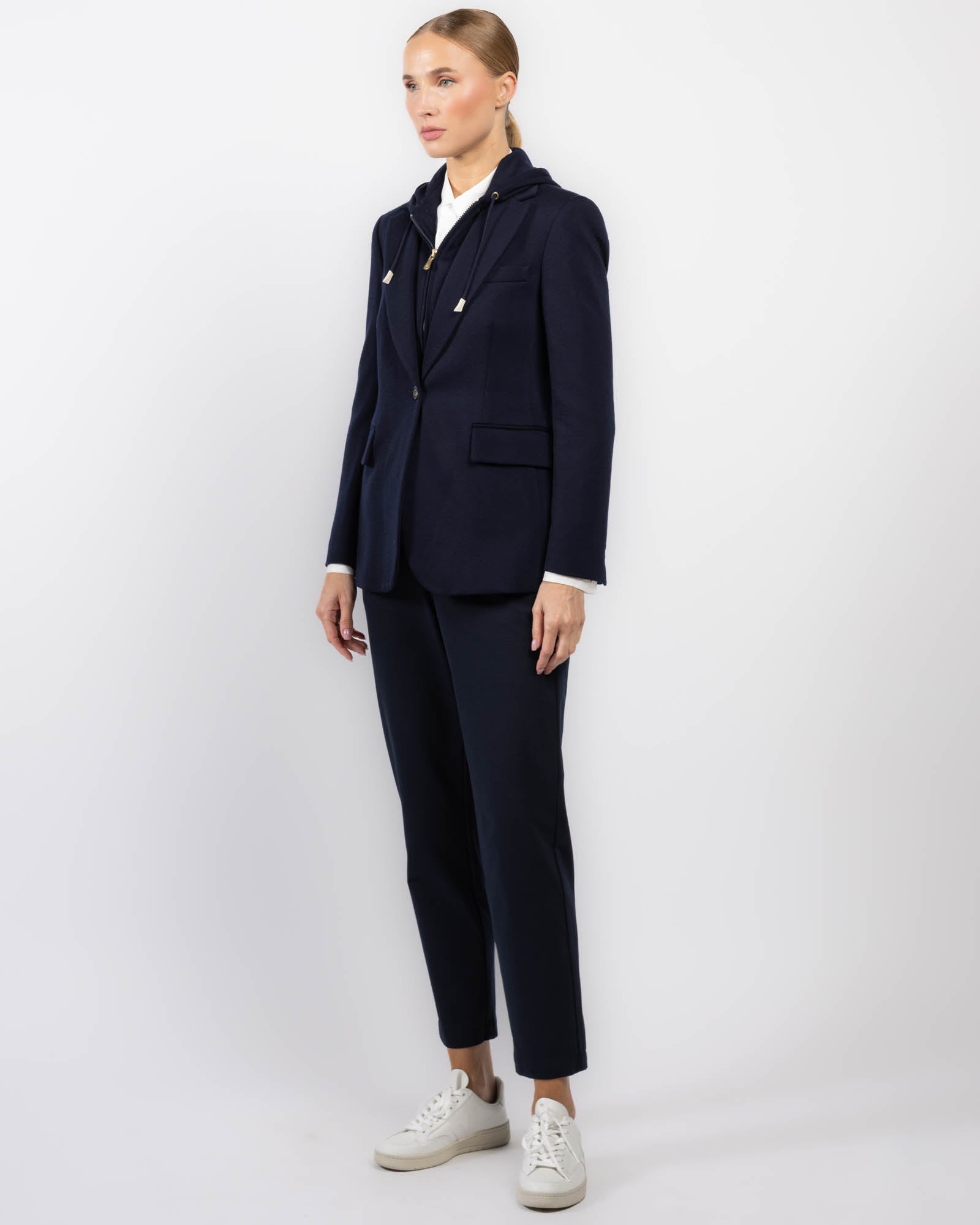 Blazer With Hooded Bib