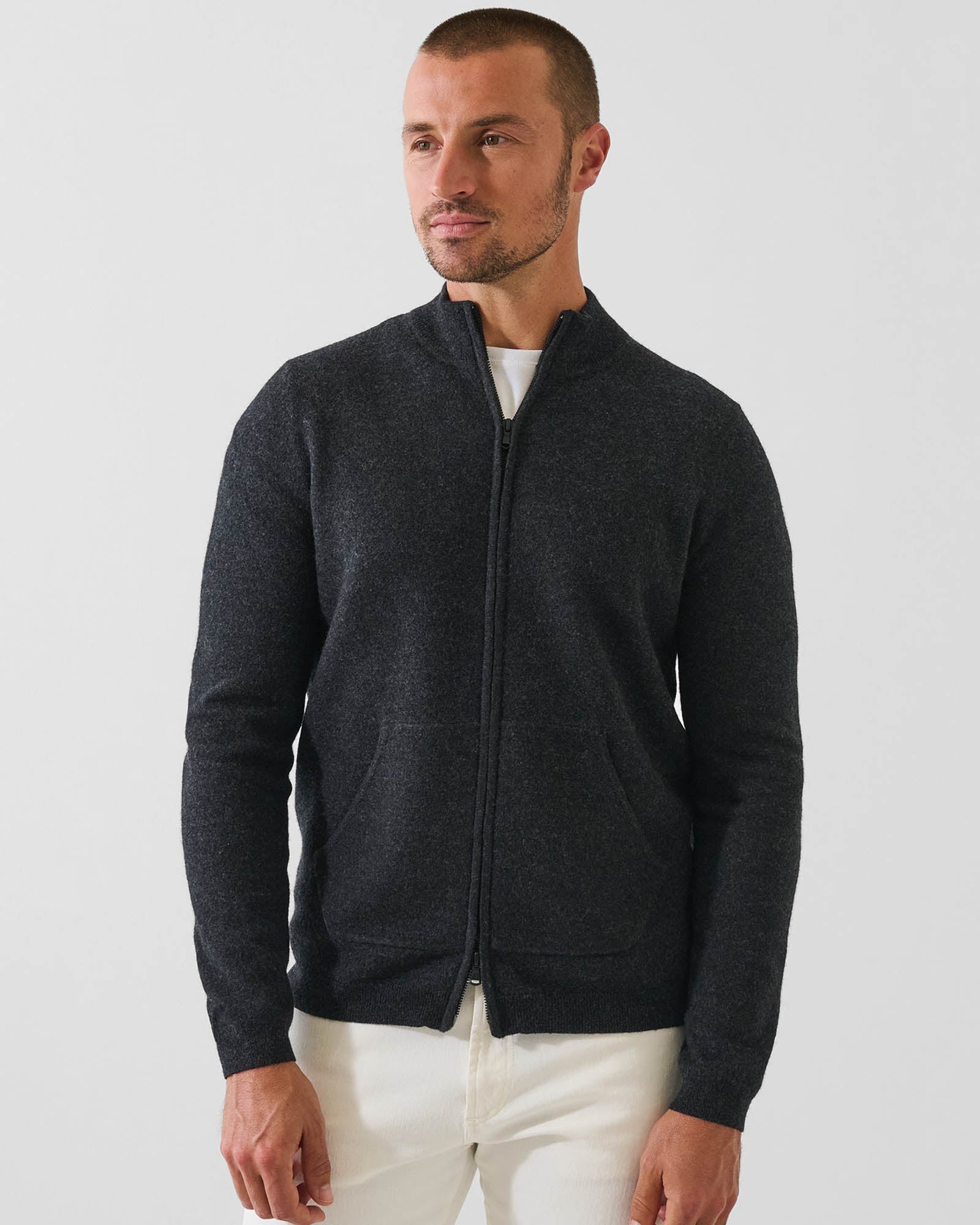 Boiled Wool Zip Jacket