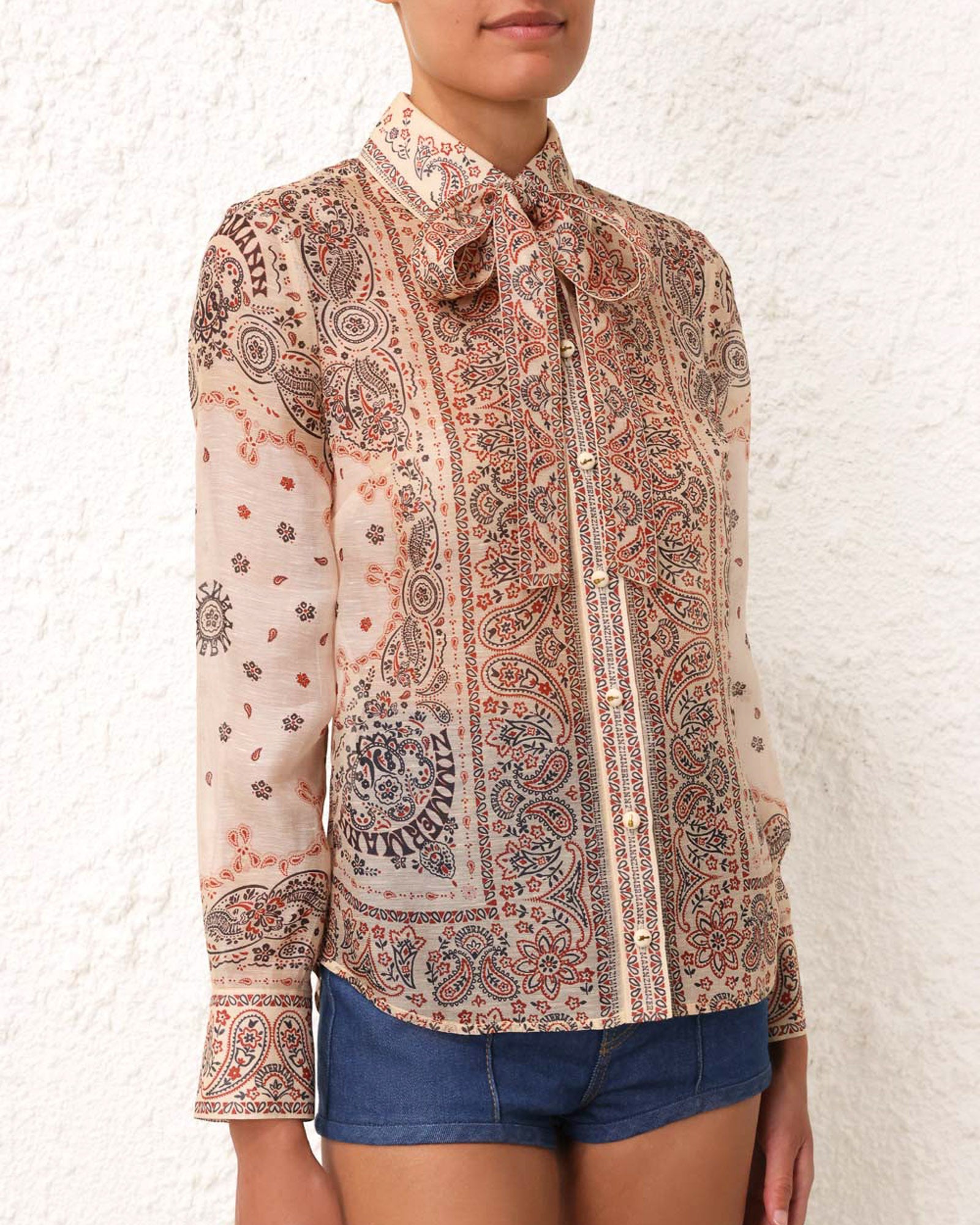 Matchmaker Tie Neck Blouse
