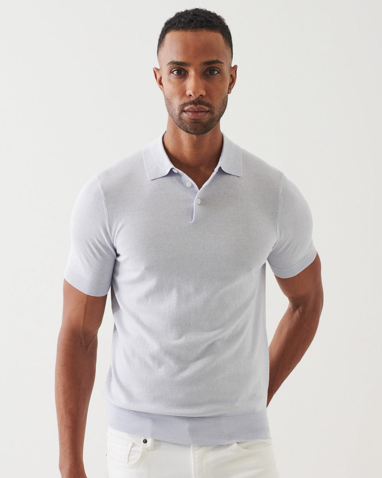 Cupro Button Polo