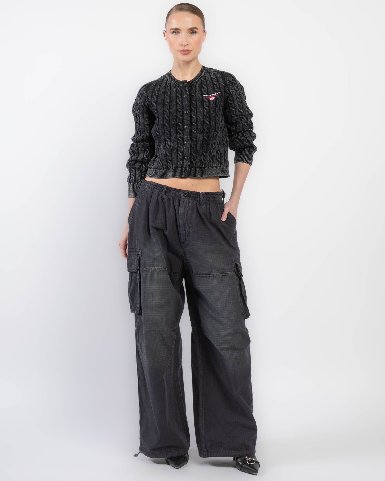 Crop Embroidered Cardigan