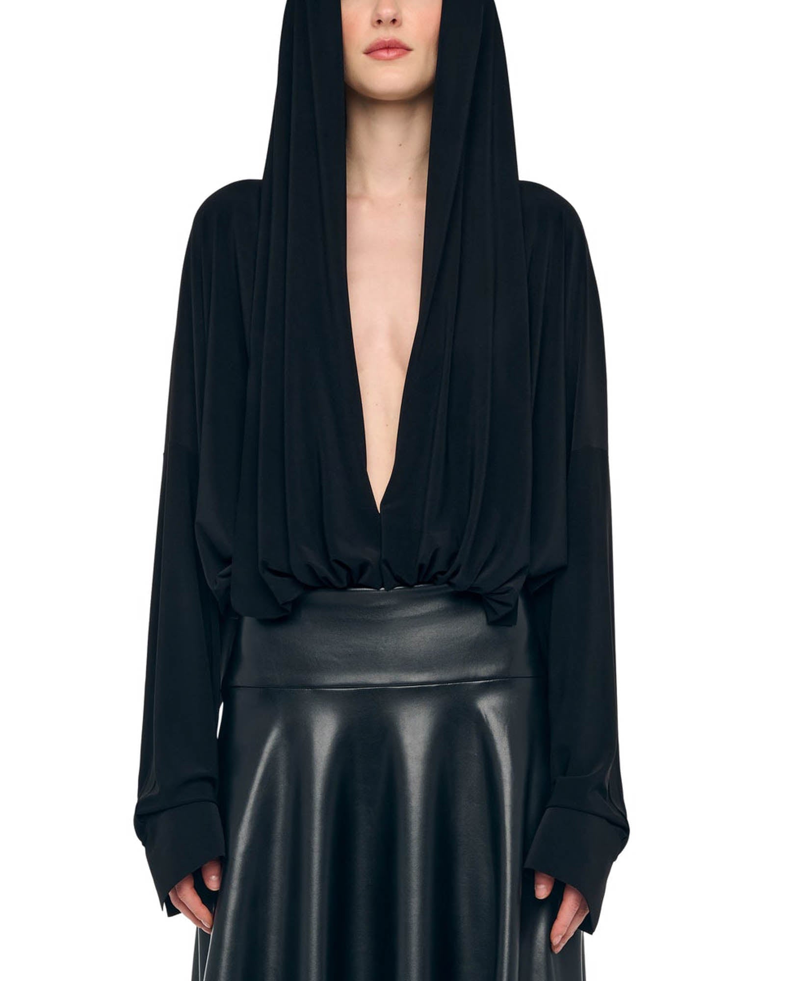 Hooded Shirt Bodysuit