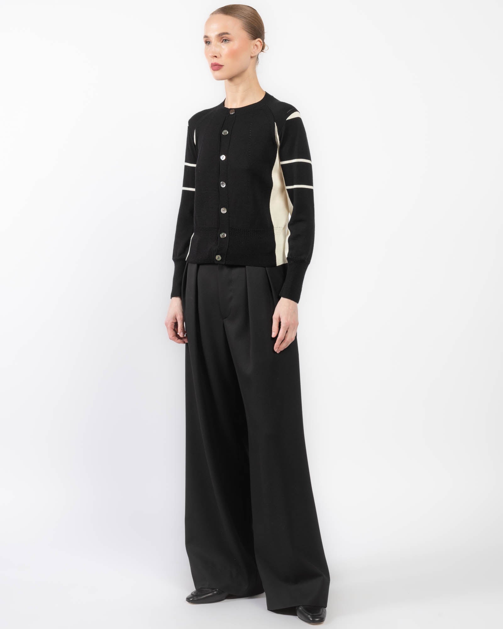 Crewneck Long Sleeve Cardigan