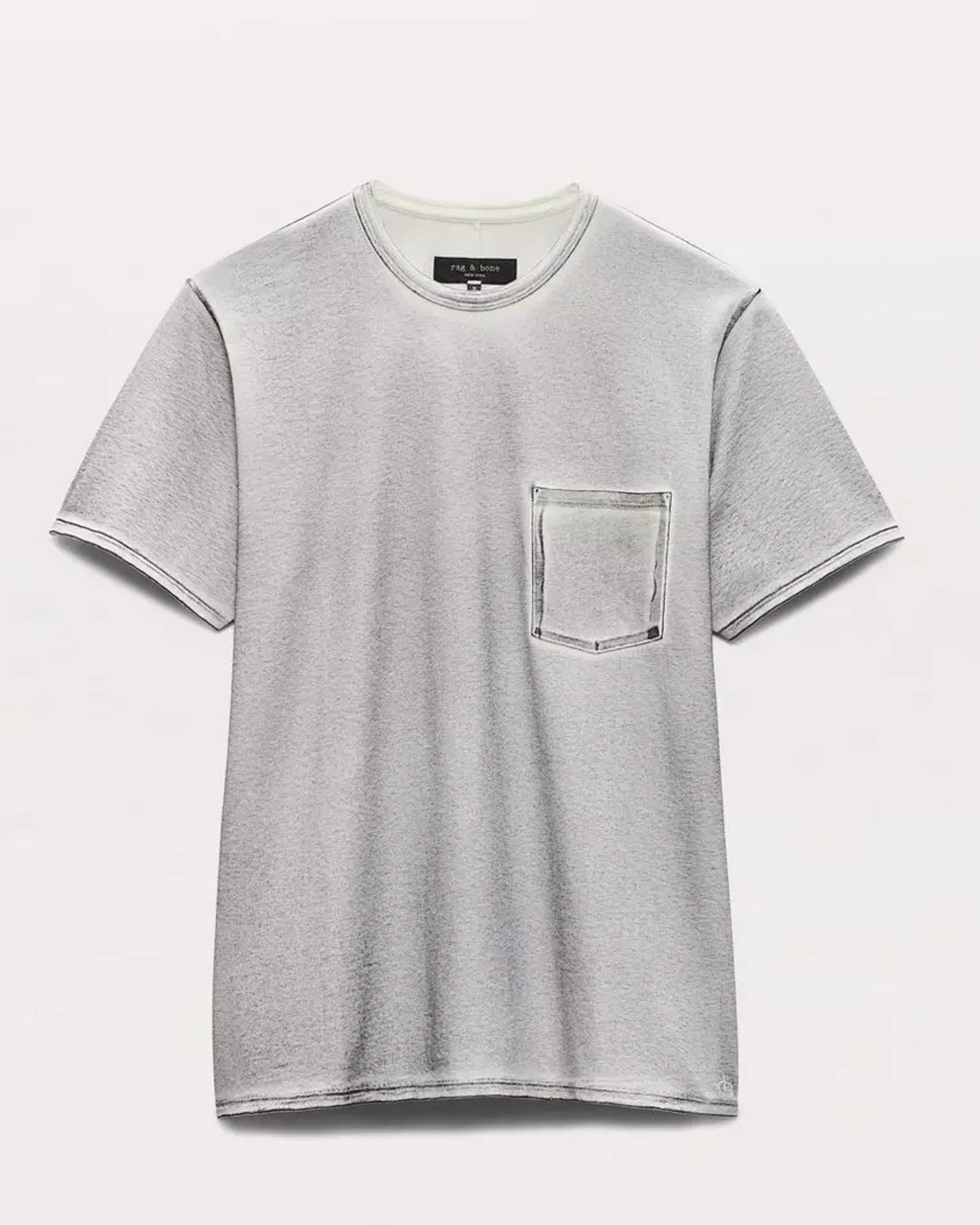 T-shirt à poche délavé