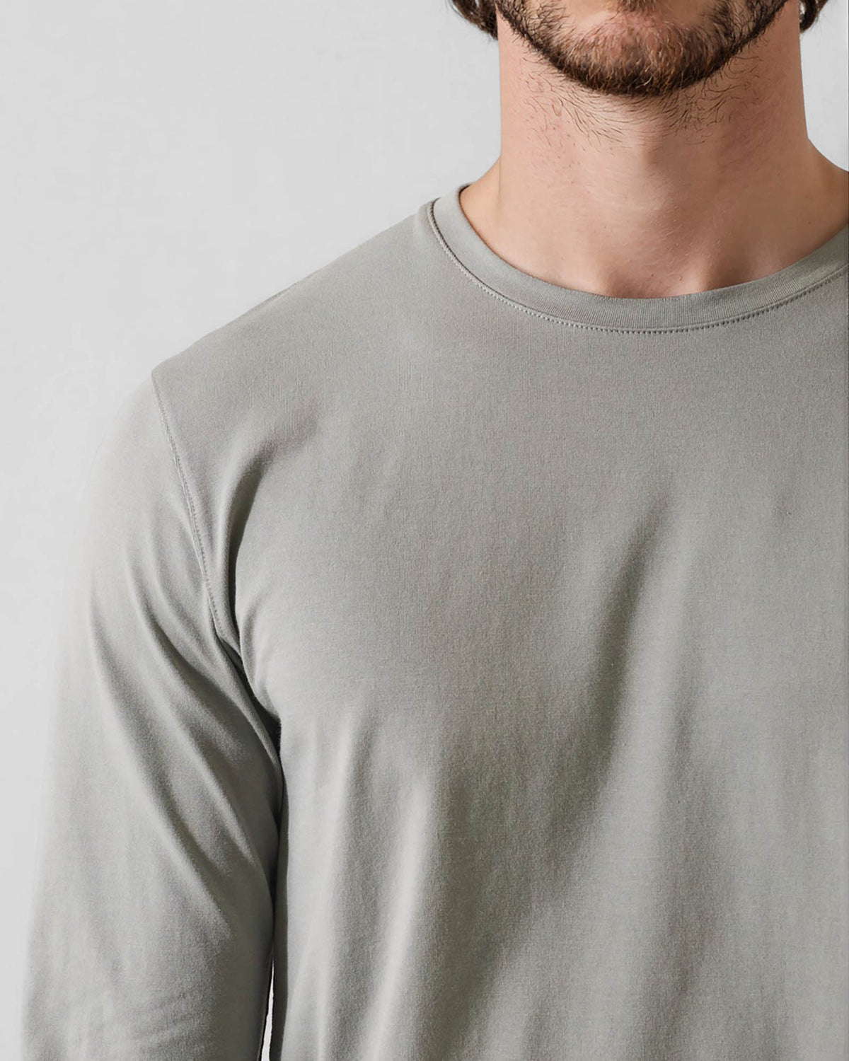 Long Sleeve Stretch Crew Neck Tee