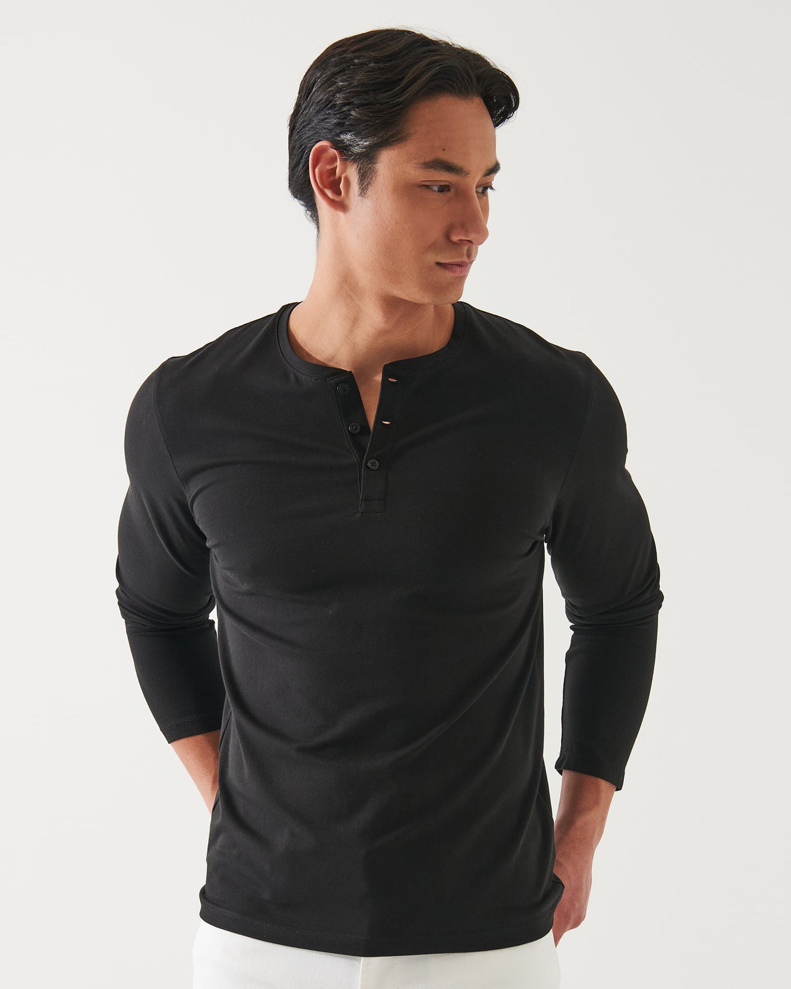 Chemise Henley à manches longues