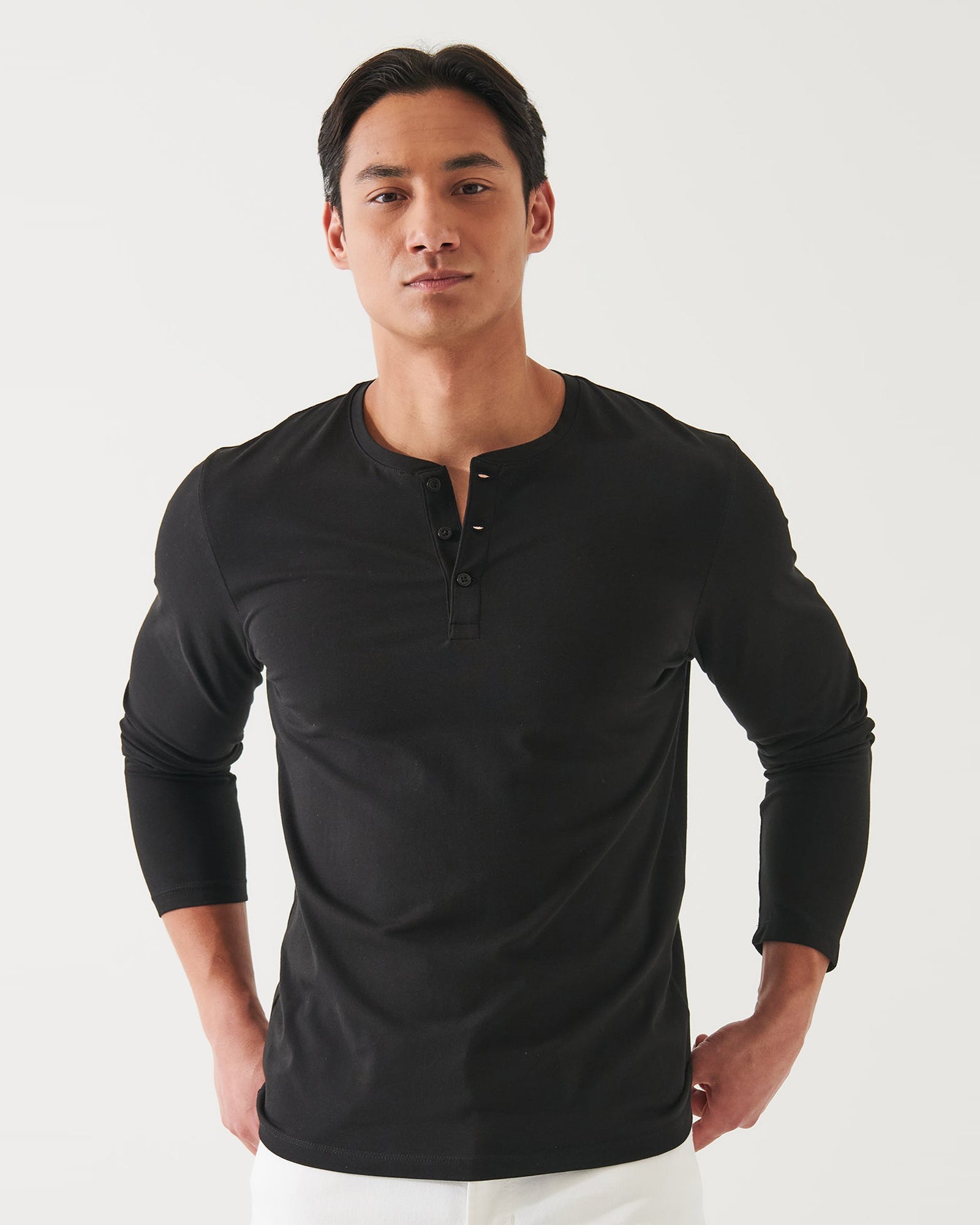 Chemise Henley à manches longues