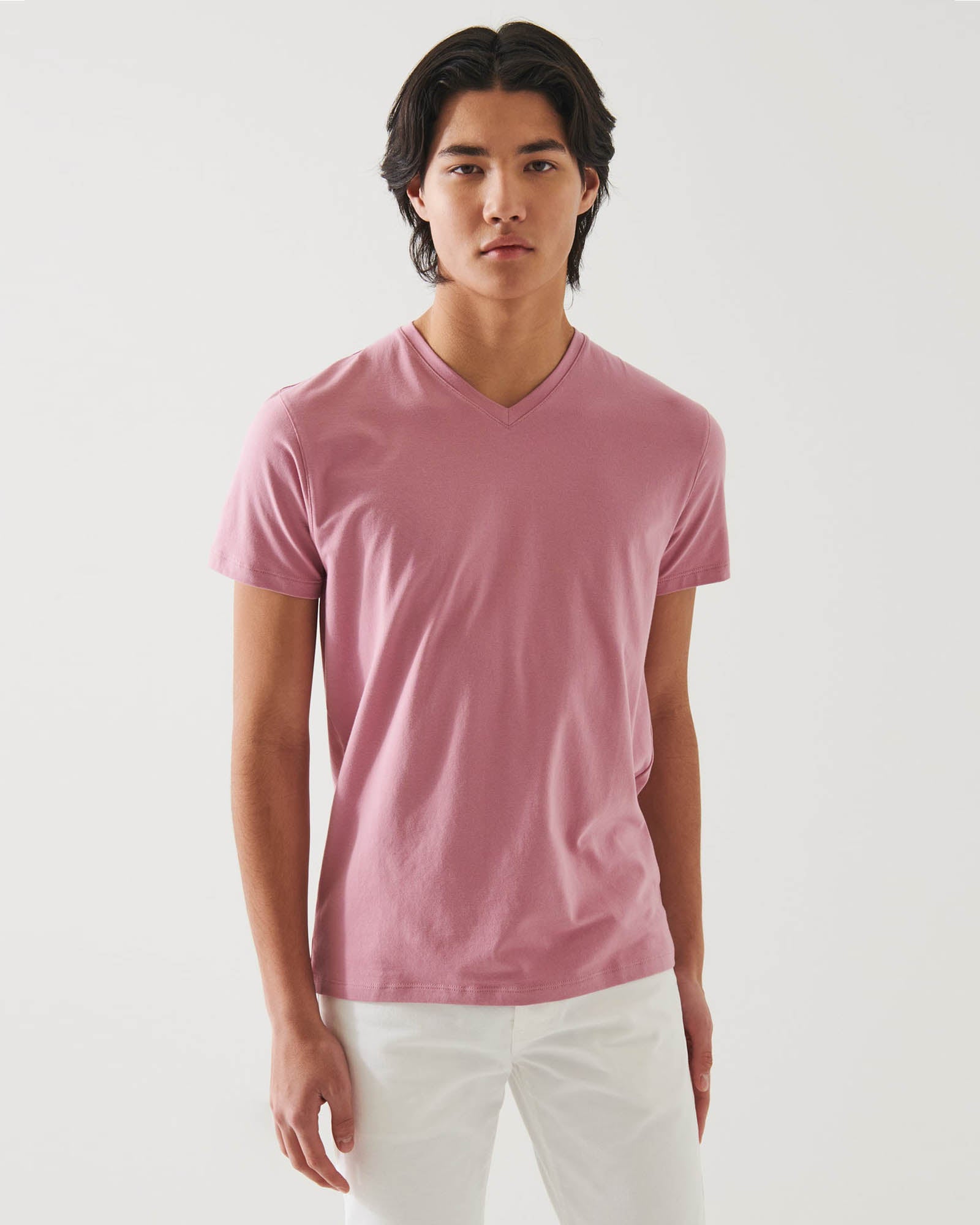 Short Sleeve V-Neck Stretch Tee