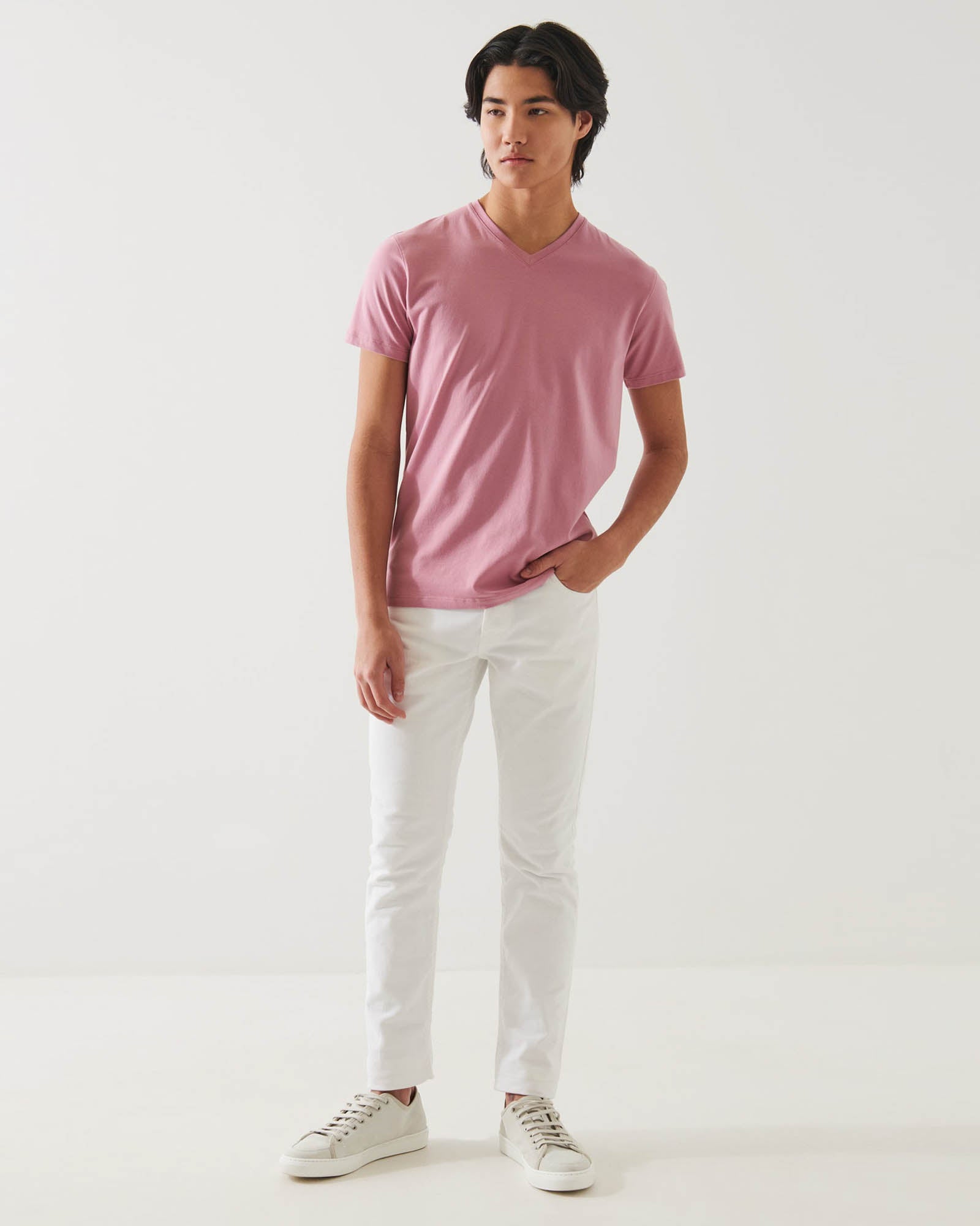 Short Sleeve V-Neck Stretch Tee