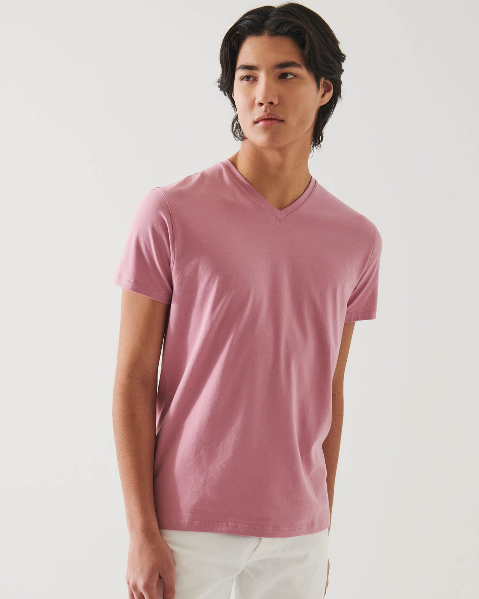 Short Sleeve V-Neck Stretch Tee