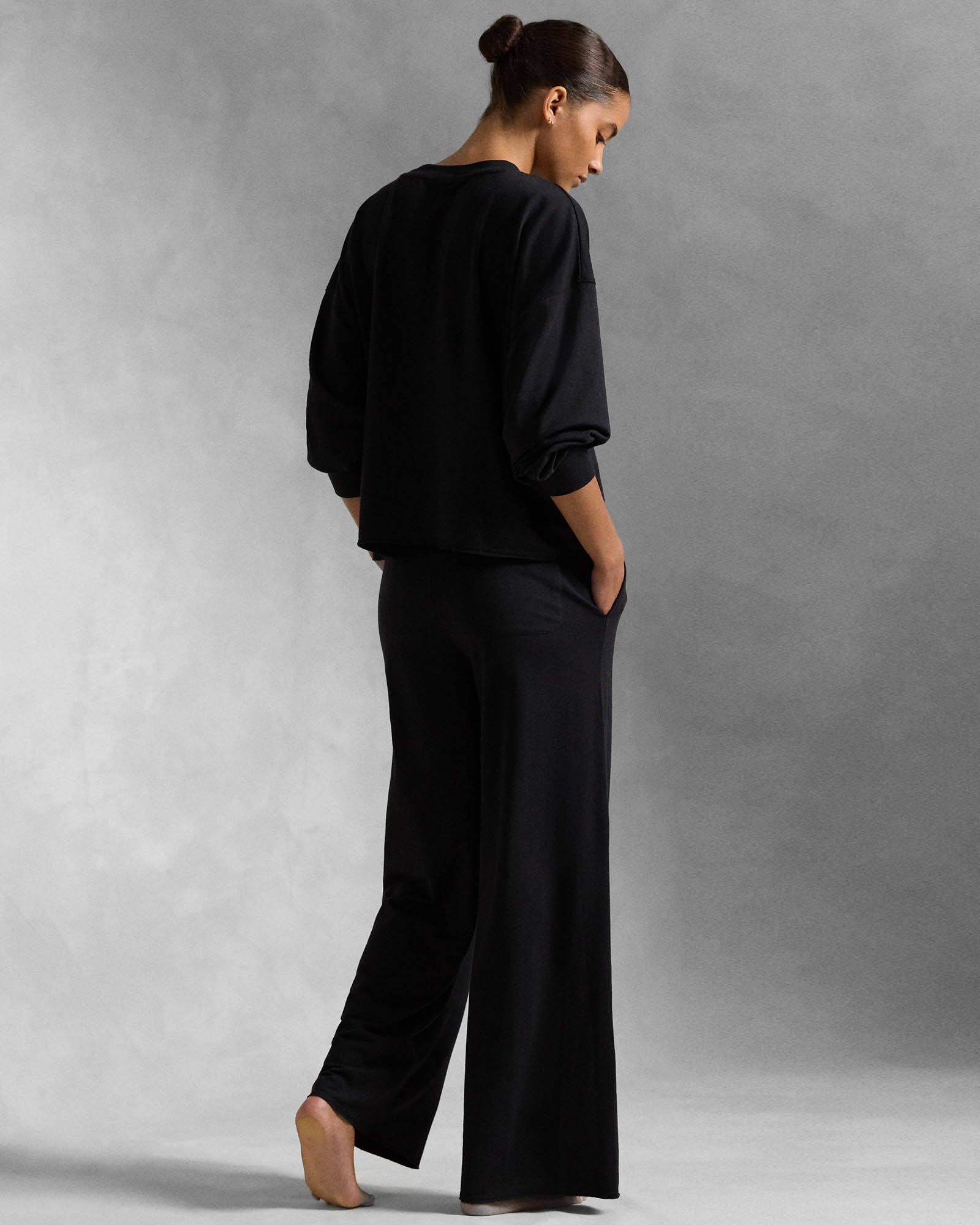 Crew Wide Leg Pant Set
