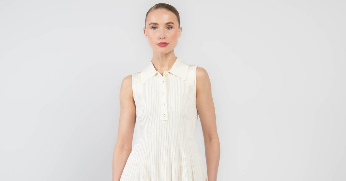 zimmermann rib polo mini dress Ribbed Polo Mini Dress