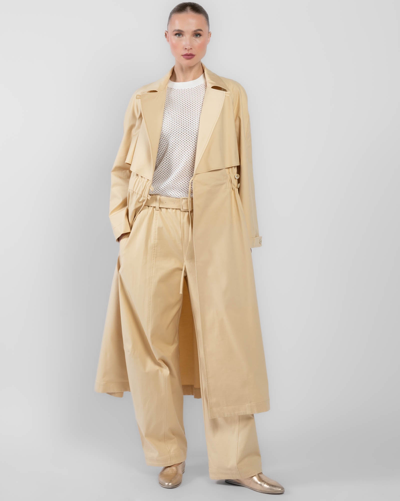 Elastic Trench Coat