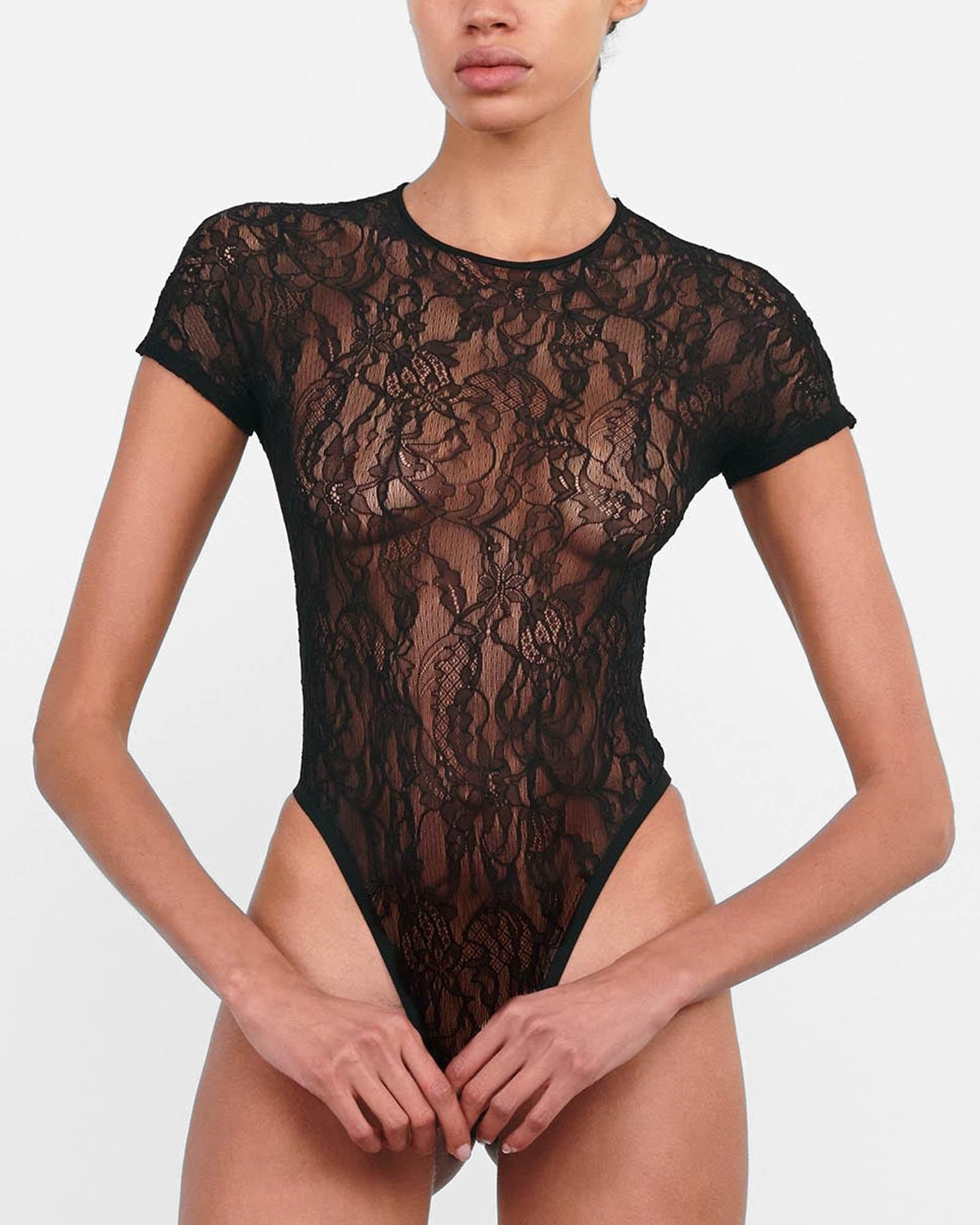 Lace Cap Sleeve Bodysuit