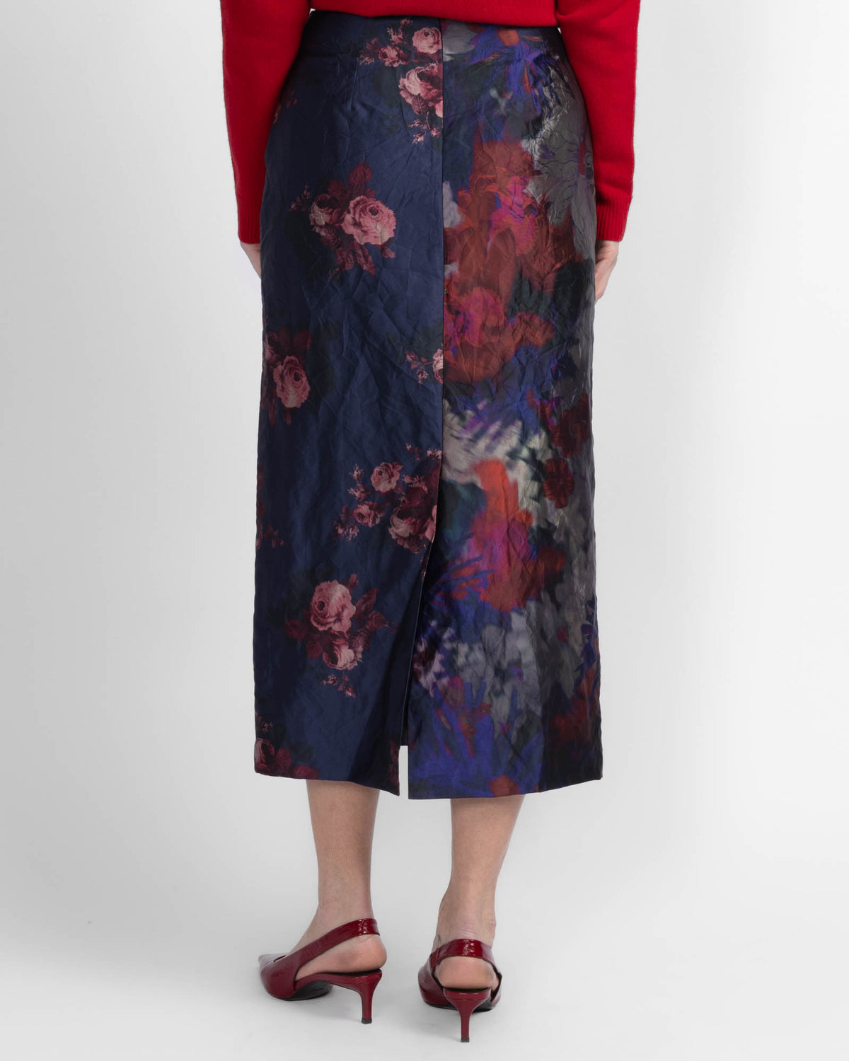 Satin Pencil Skirt