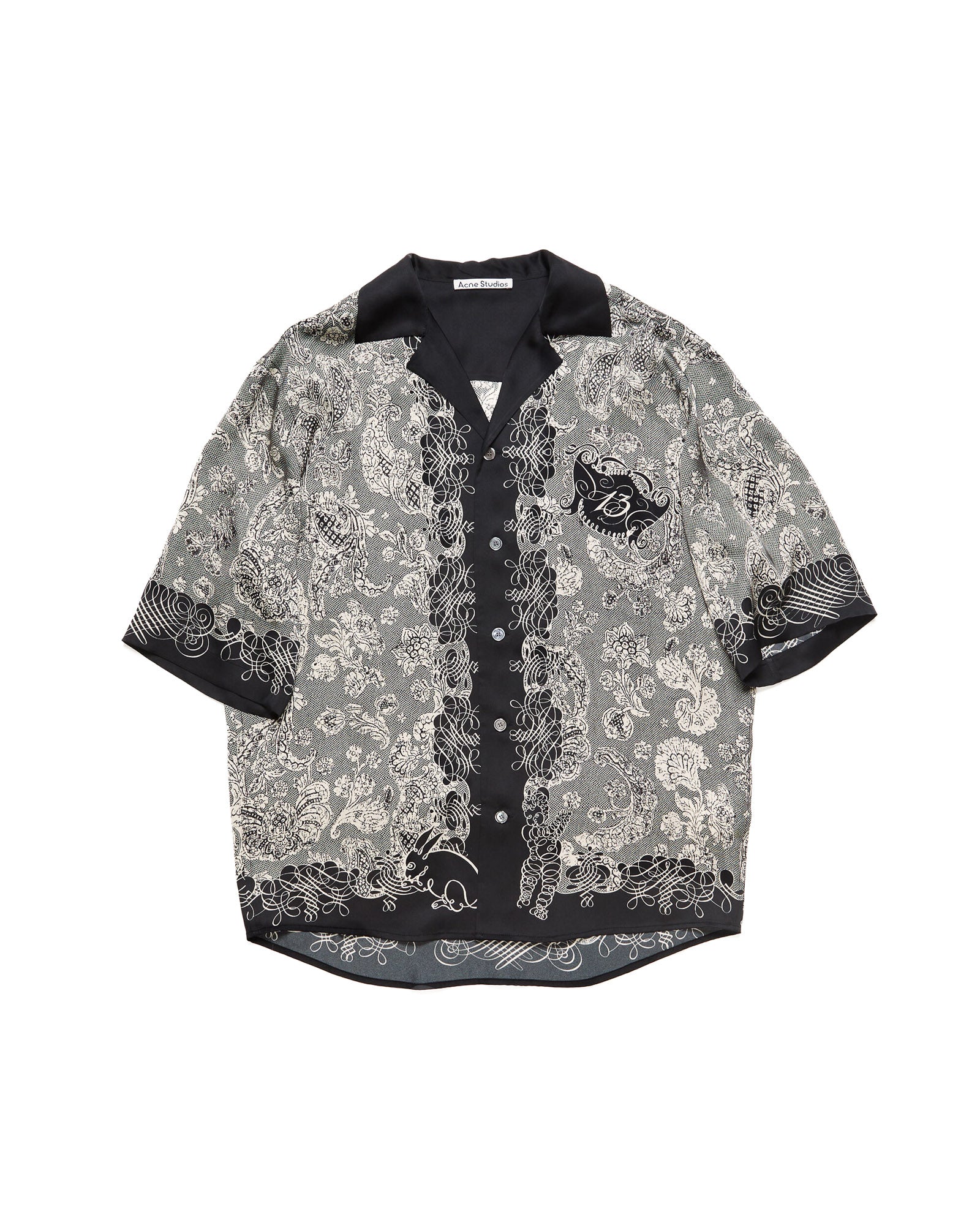 Print Button Up T-Shirt