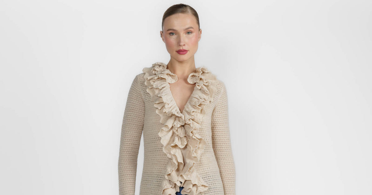 ALICE + OLIVIA Yara Ruffle Cardigan