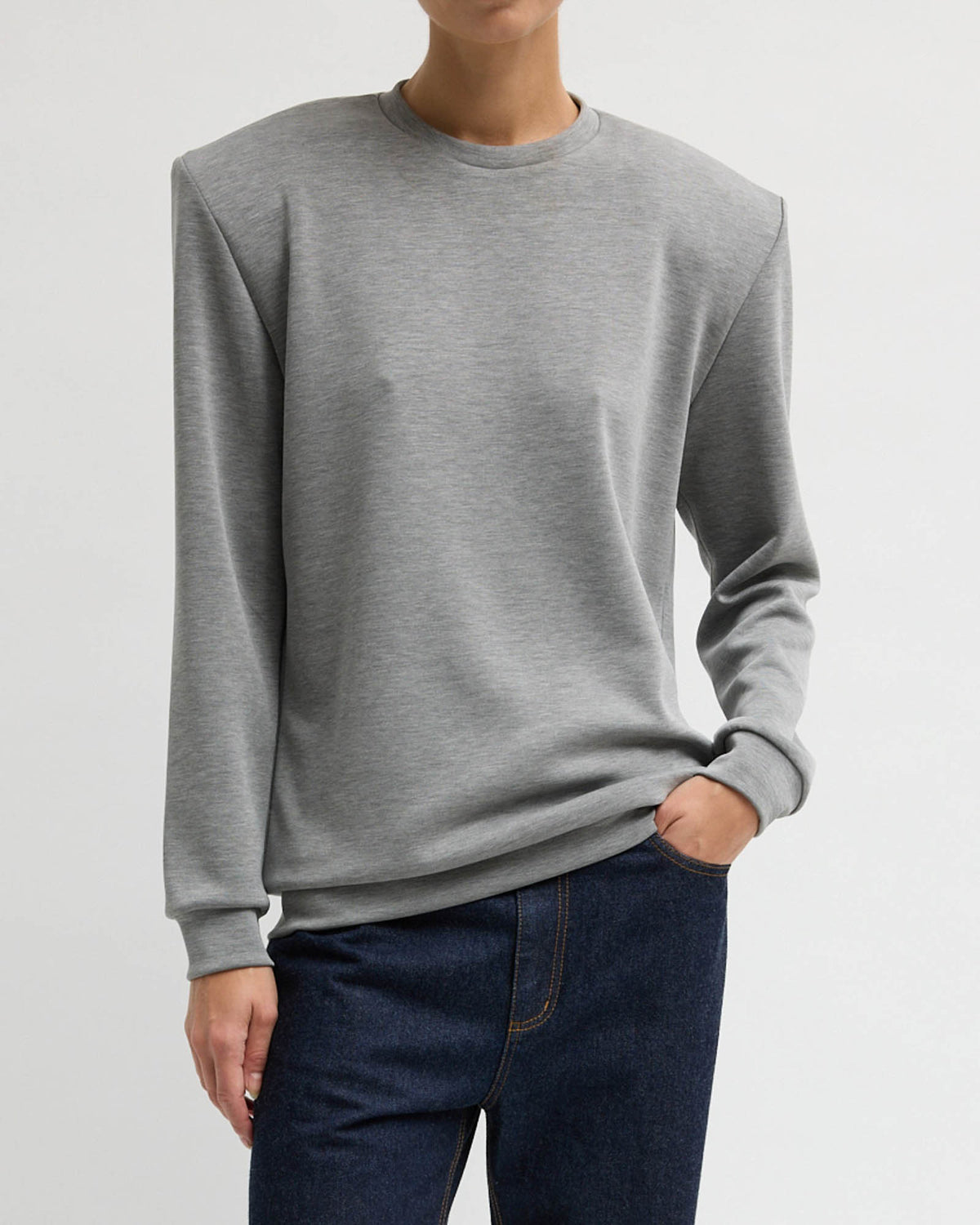 Removable Shoulder Pad Sweater