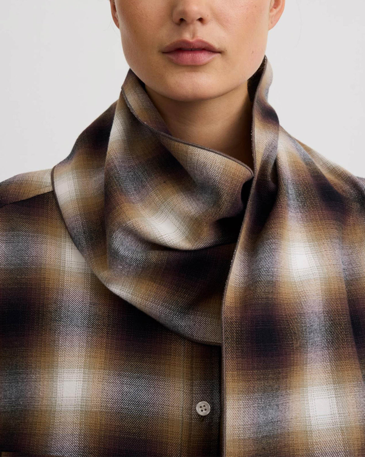 Detachable Scarf Shirt