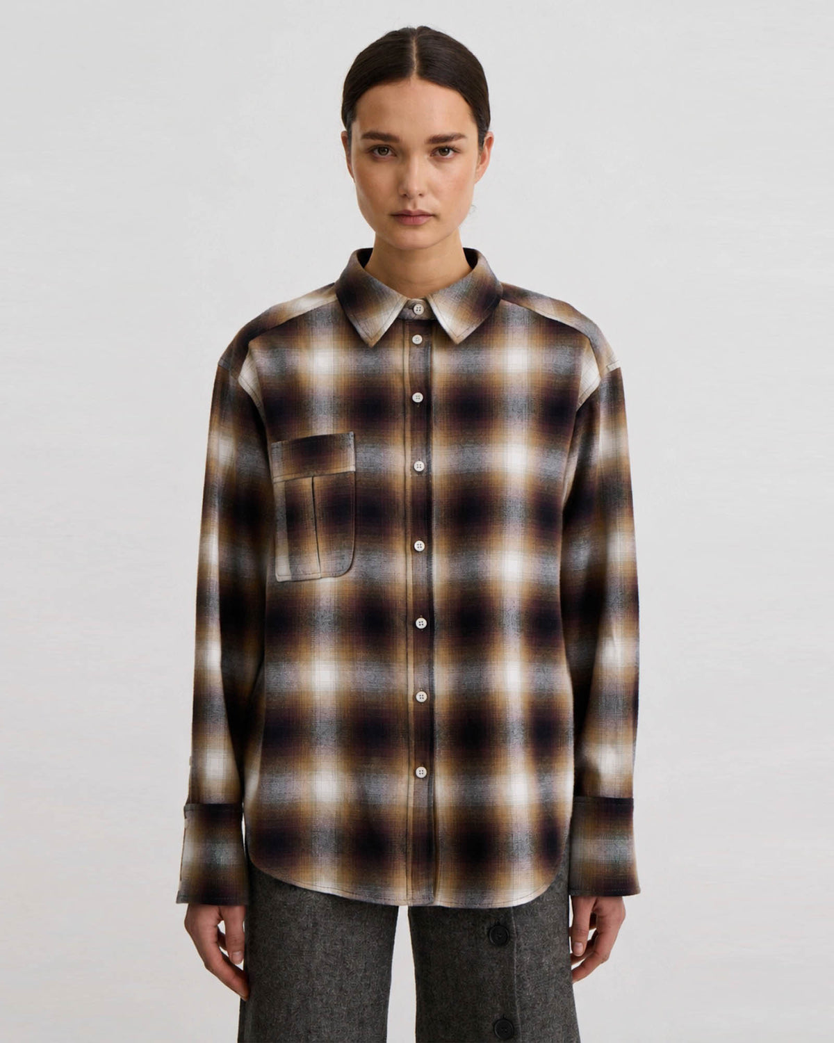 Detachable Scarf Shirt