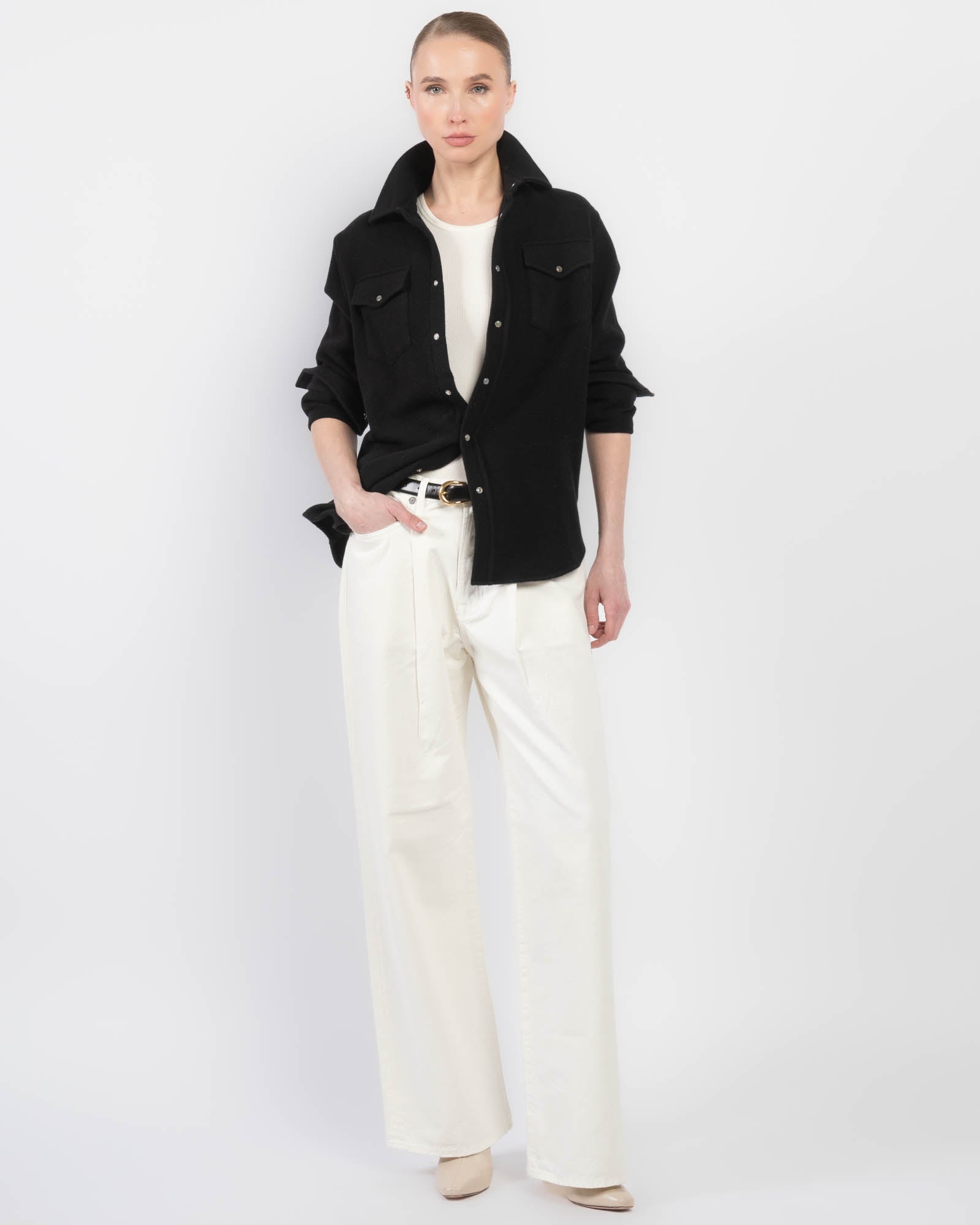 Black Cashmere Shirt