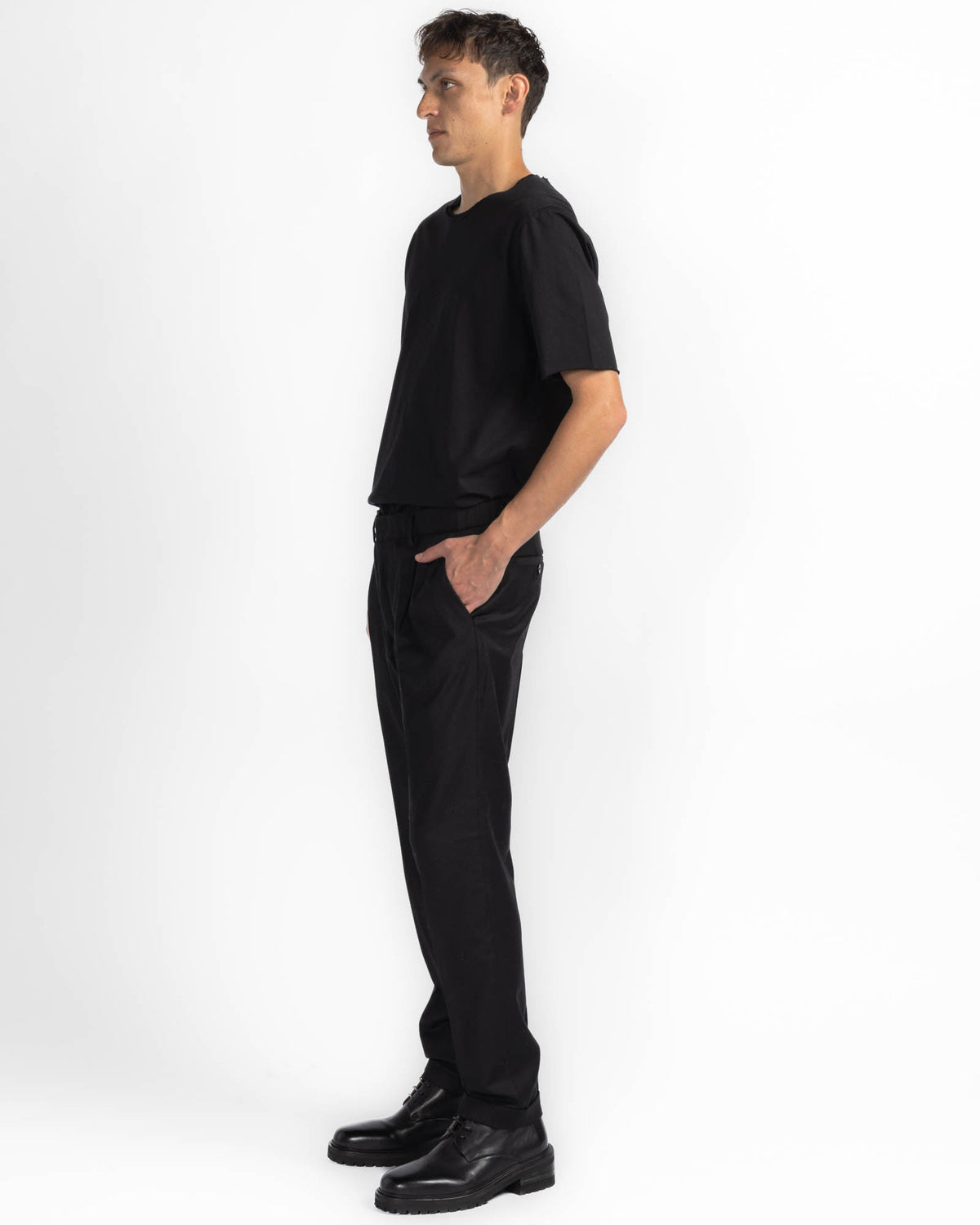 Wool Hidden Drawstring Pant