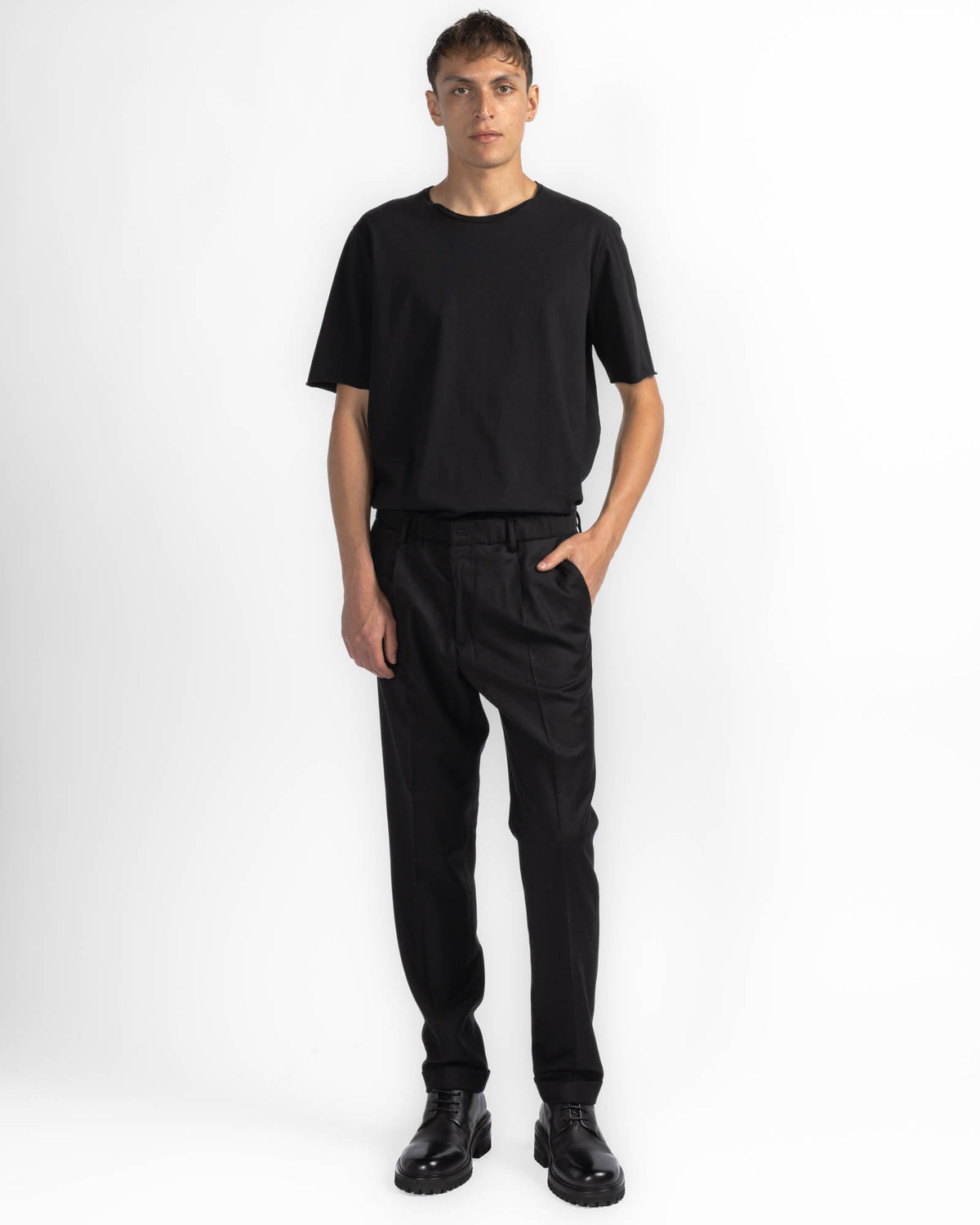 Wool Hidden Drawstring Pant