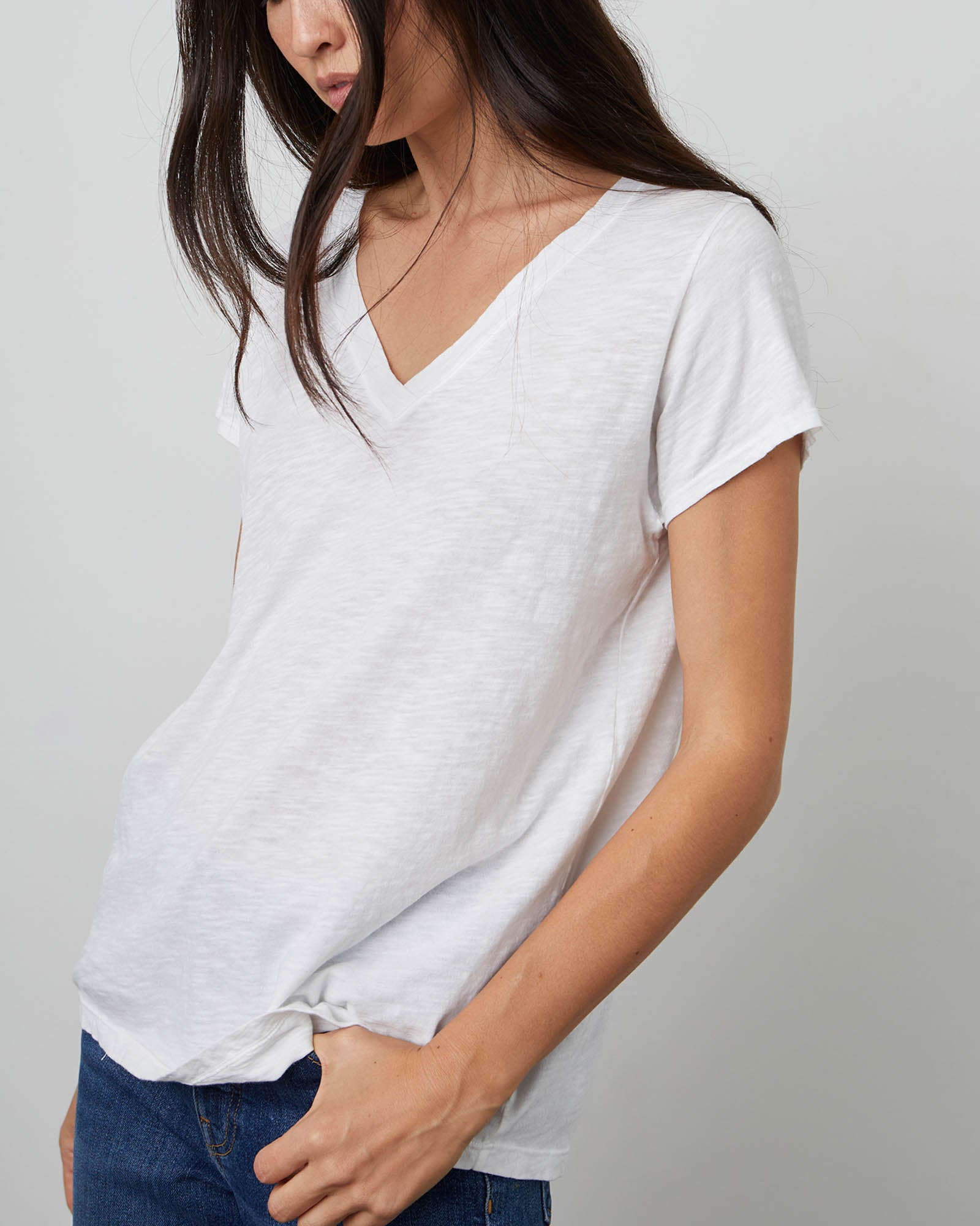 City Slub V-Neck T-Shirt