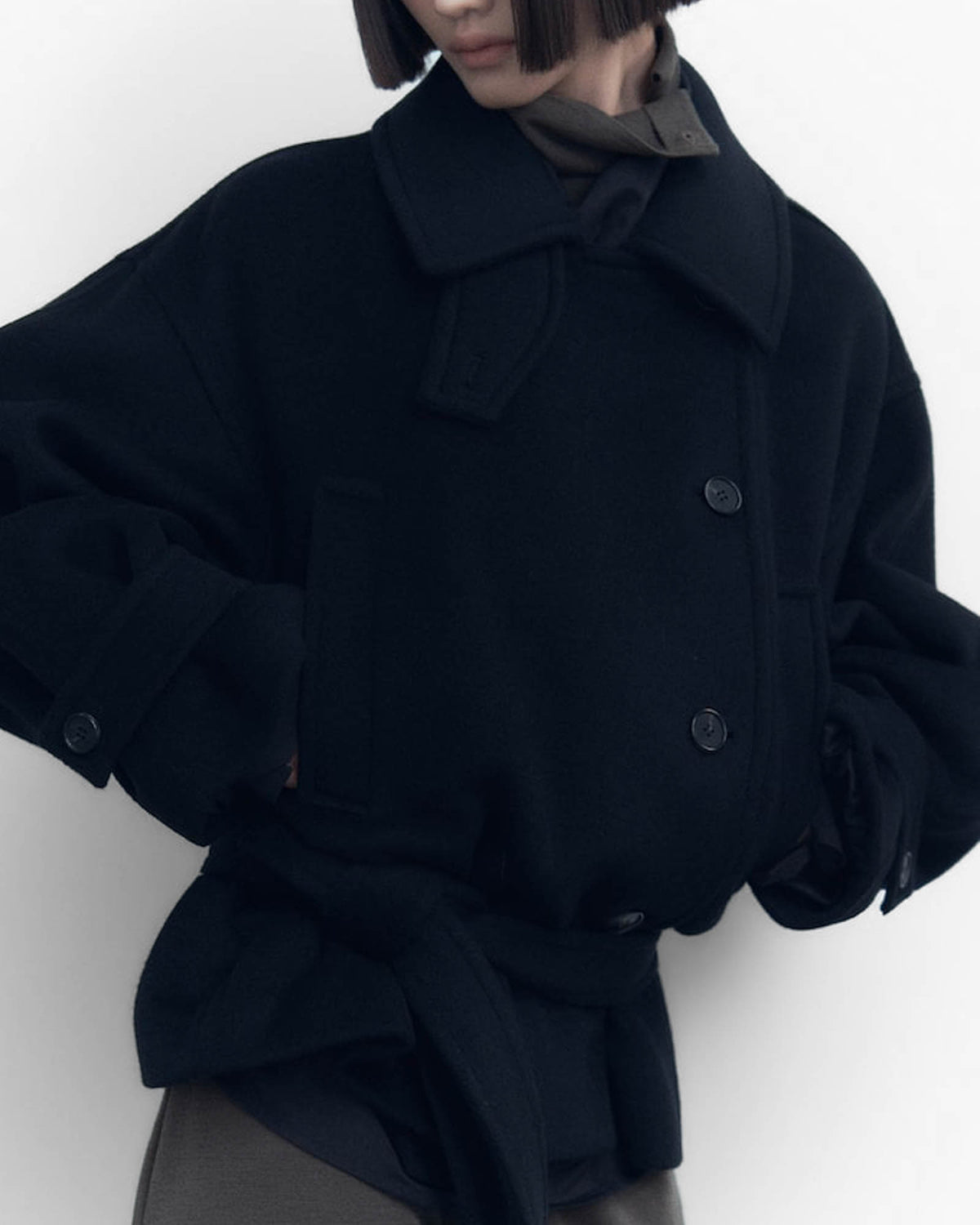 Stand Collar Peacoat