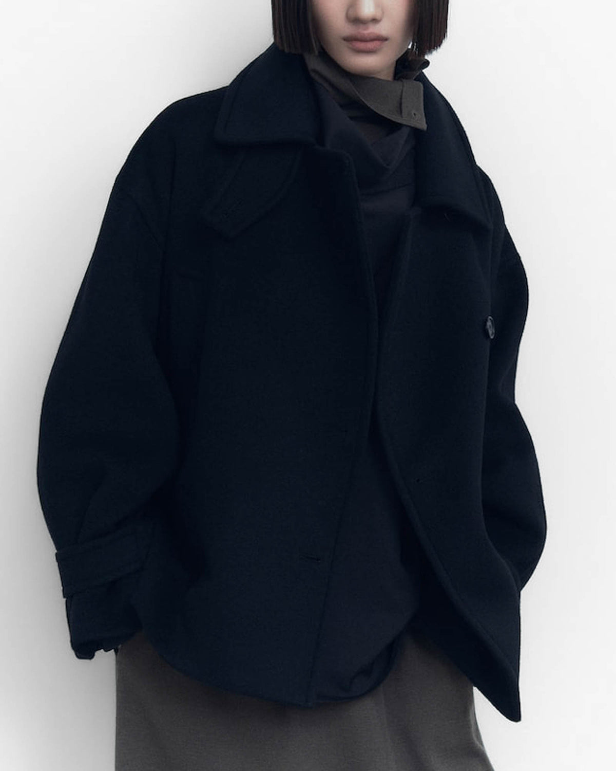 Stand Collar Peacoat