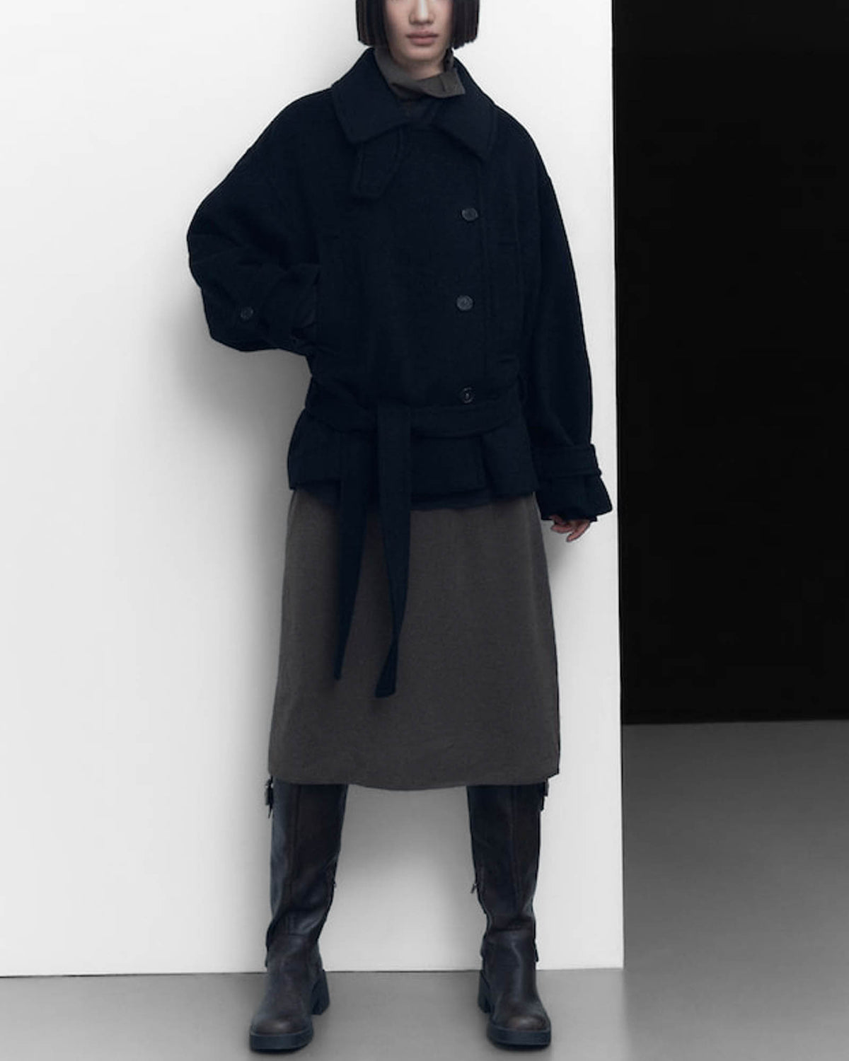 Stand Collar Peacoat