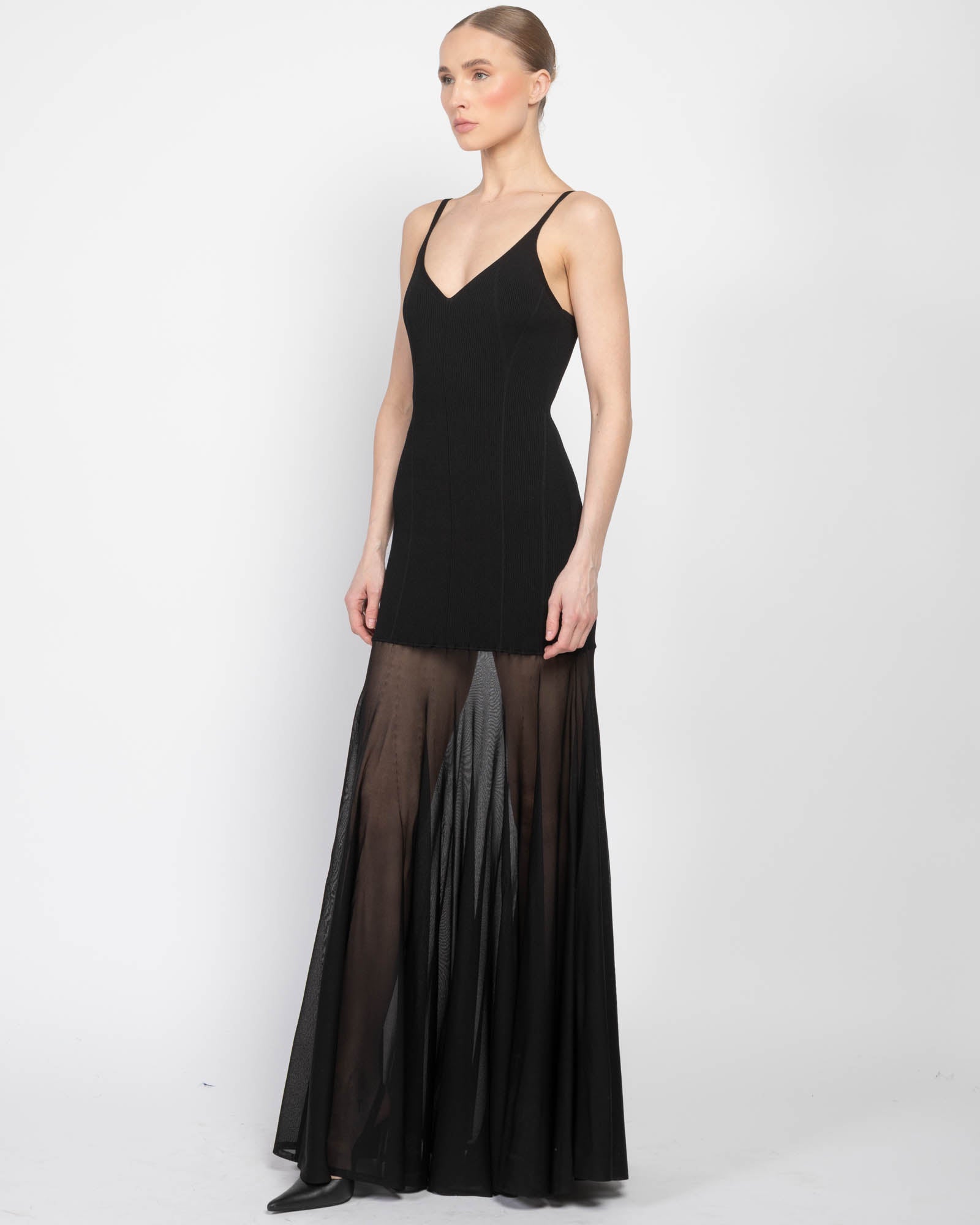 Robe en tricot côtelé