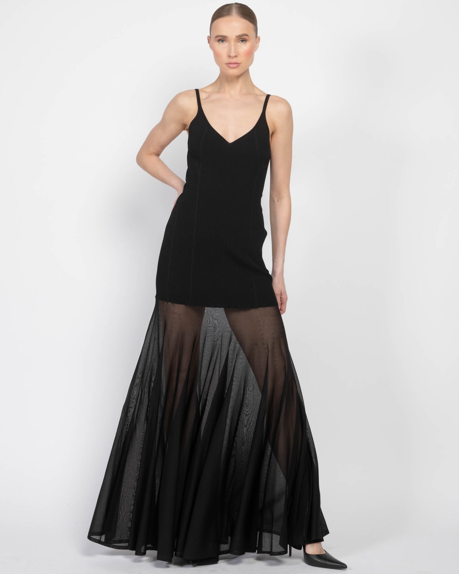 Robe en tricot côtelé